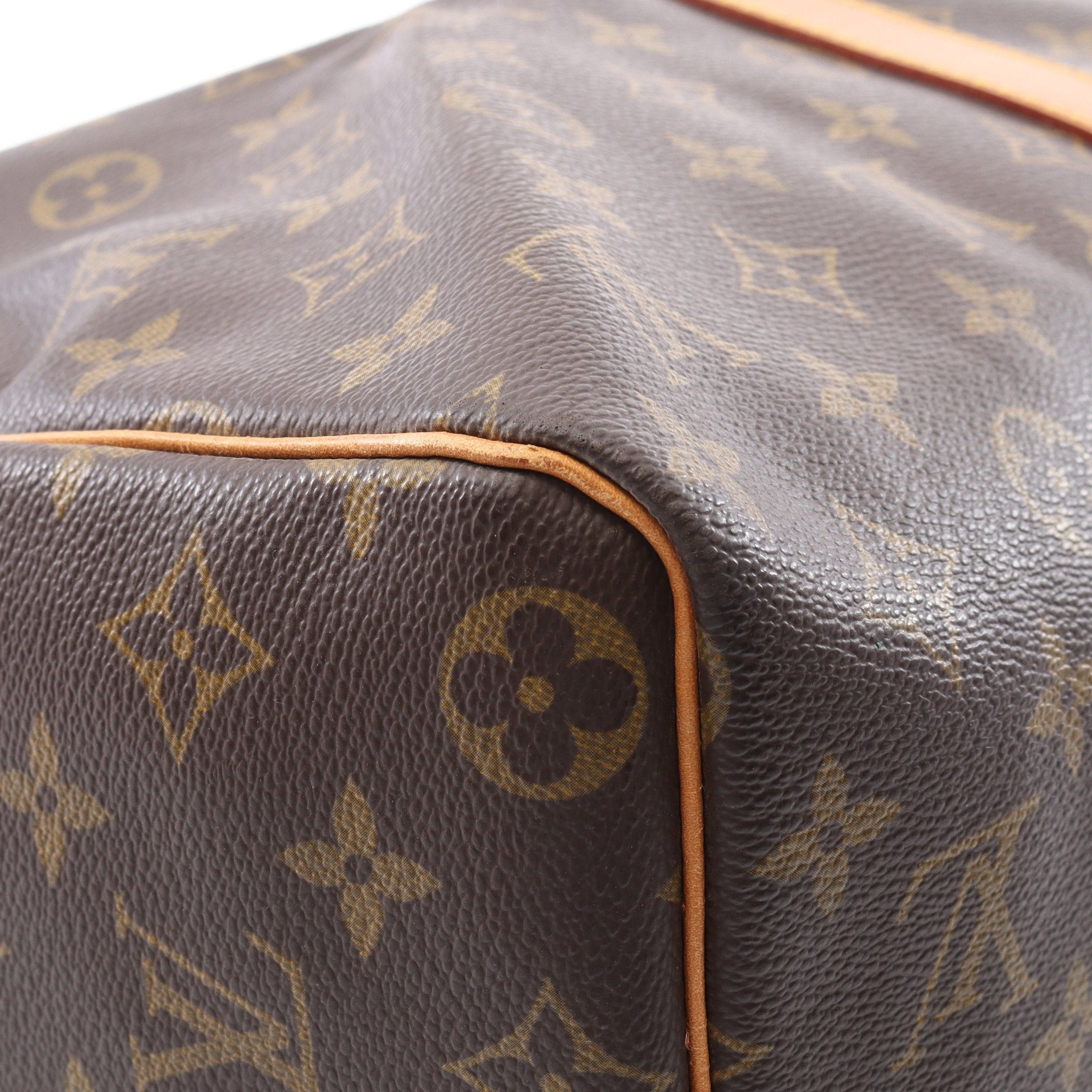 Louis Vuitton Louis Vuitton Keepall 45 Monogram Boston Bag Leather Brown Size ONE SIZE - 6 Thumbnail