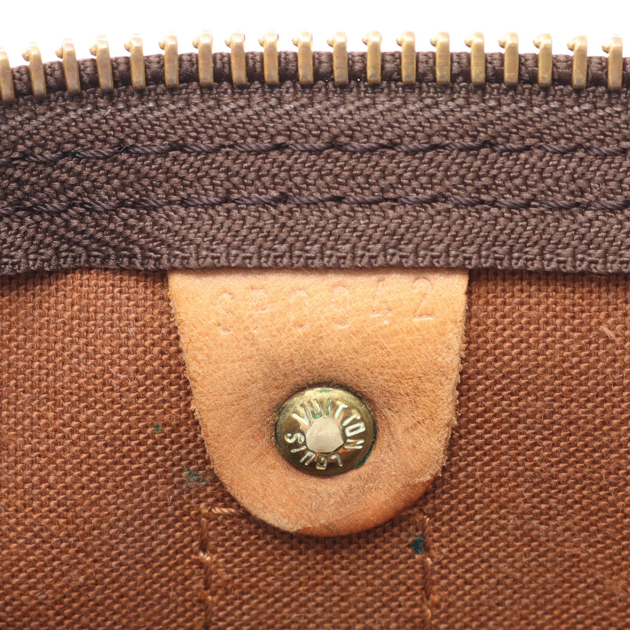 Louis Vuitton Louis Vuitton Keepall 45 Monogram Boston Bag Leather Brown Size ONE SIZE - 5 Thumbnail