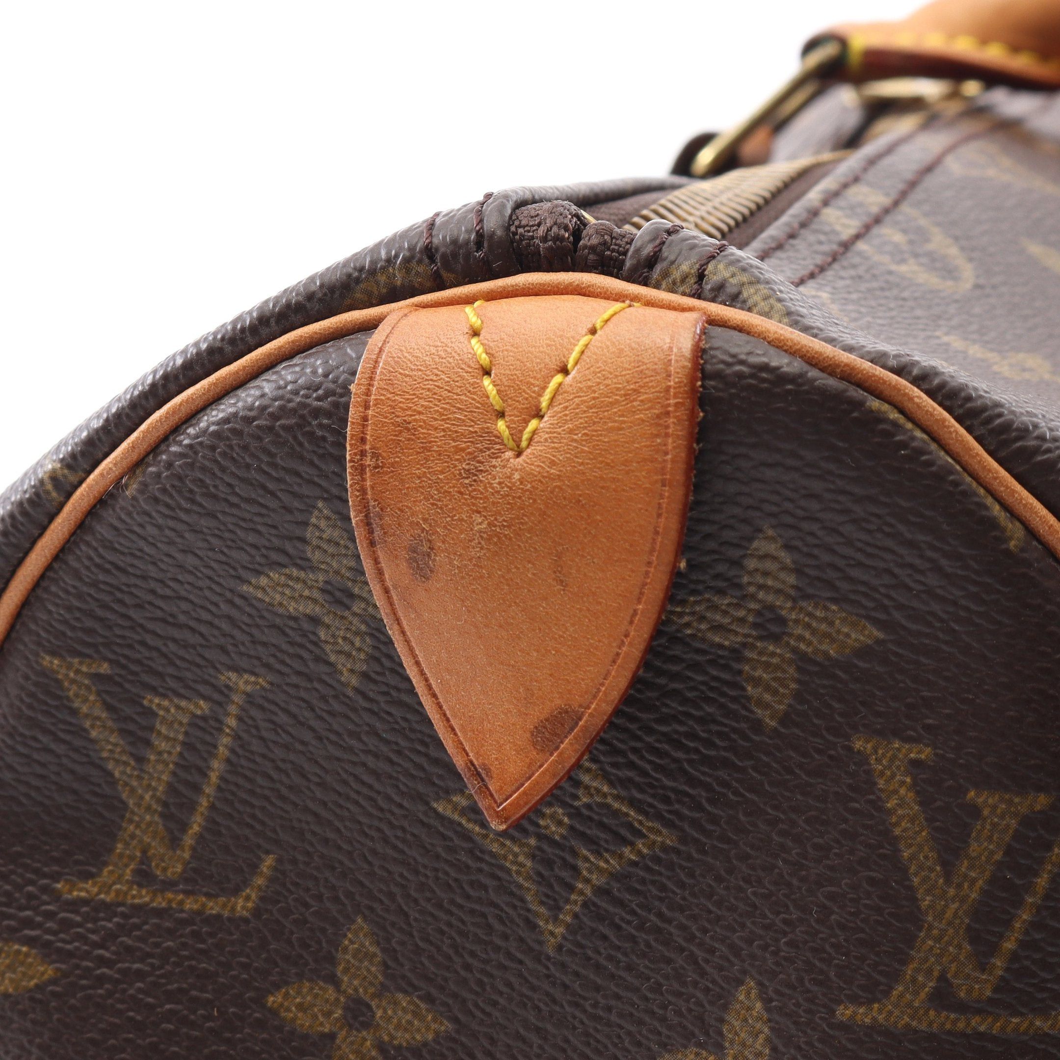 Louis Vuitton Louis Vuitton Keepall 45 Monogram Boston Bag Leather Brown Size ONE SIZE - 11 Thumbnail