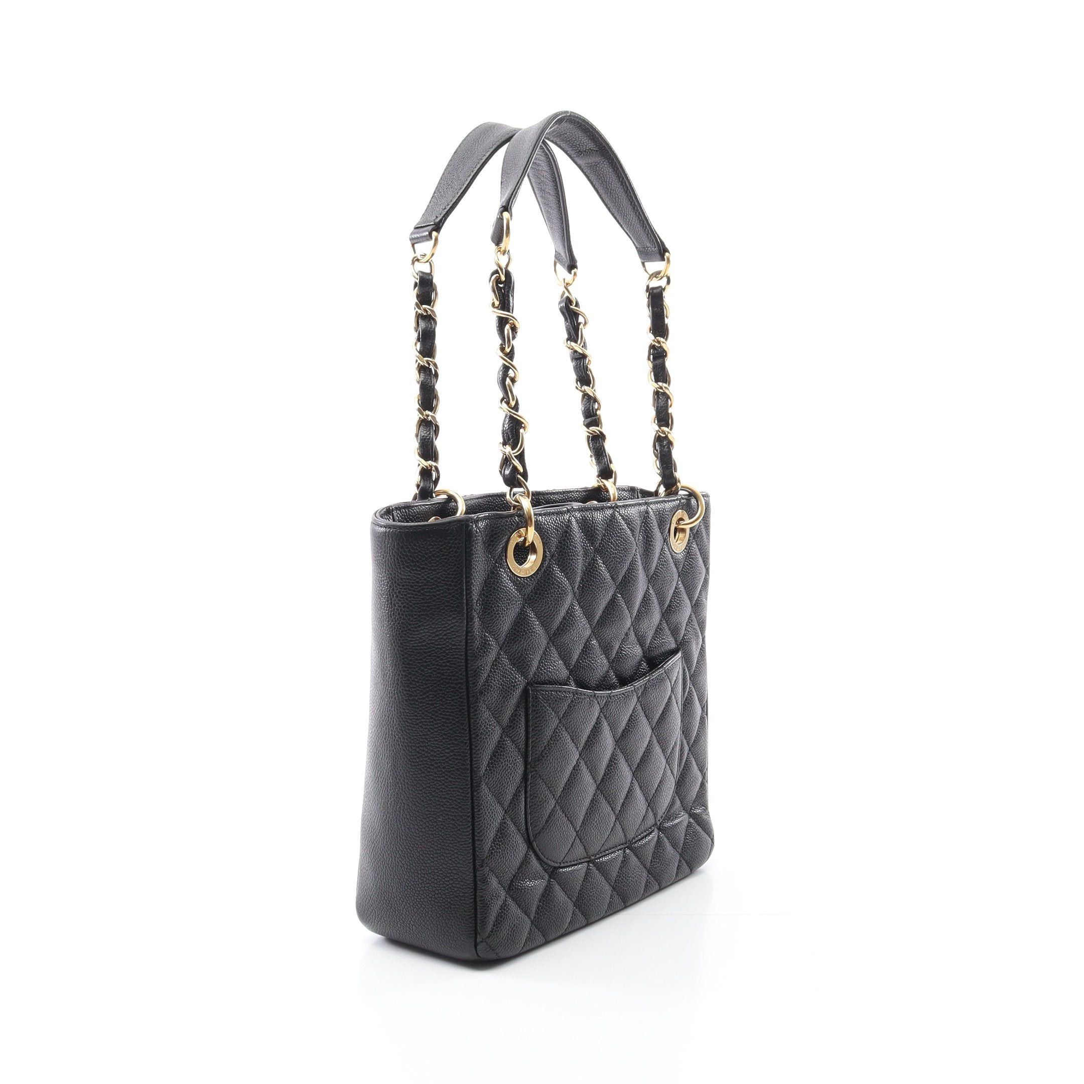 Chanel Chanel Matelasse Pst Chain Shoulder Bag Tote Caviar Skin Black Gold Hardware Size ONE SIZE - 2 Thumbnail
