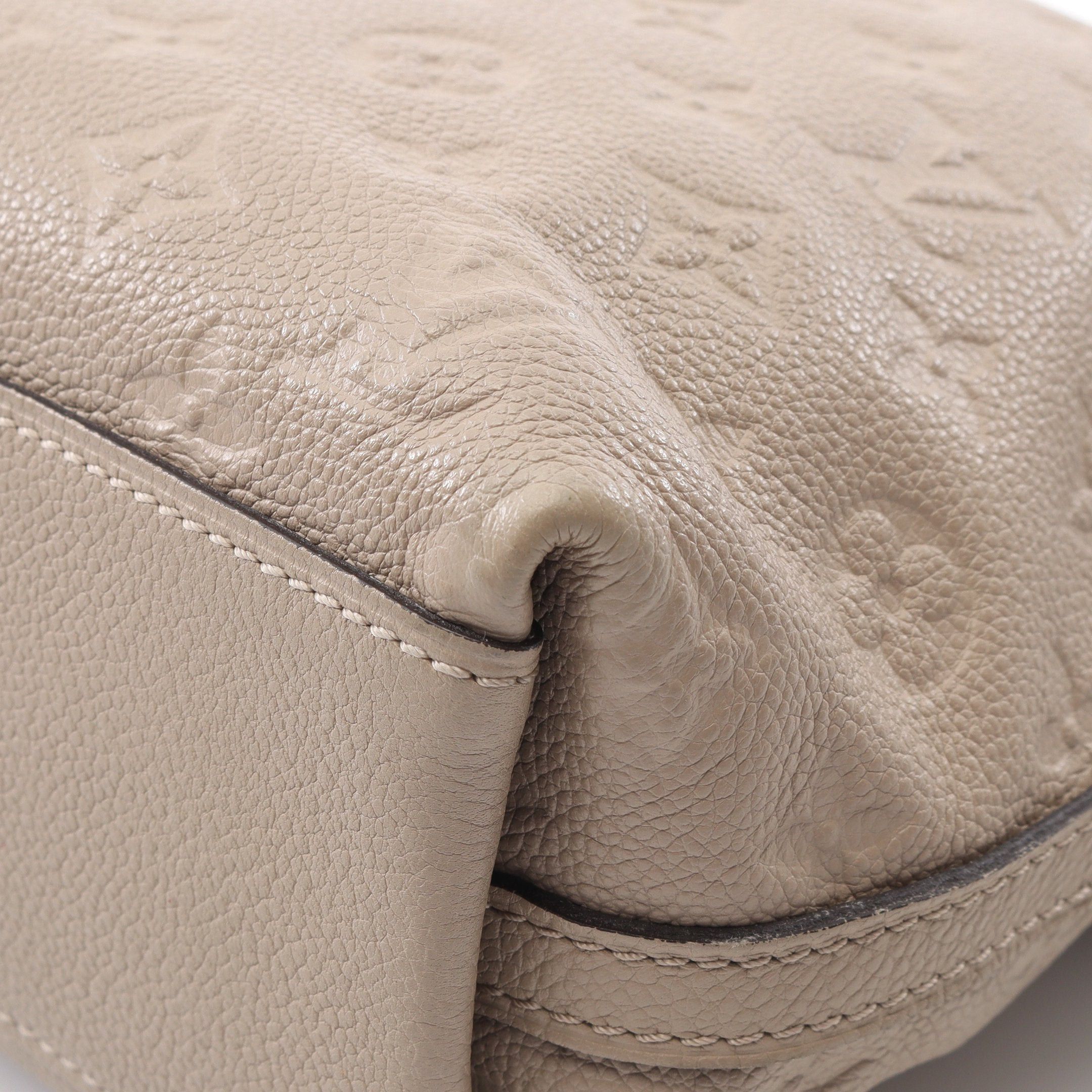 Louis Vuitton Louis Vuitton Bastille Pm Monogram Empreinte Carré Handbag Leather Gray Beige Size ONE SIZE - 7 Thumbnail
