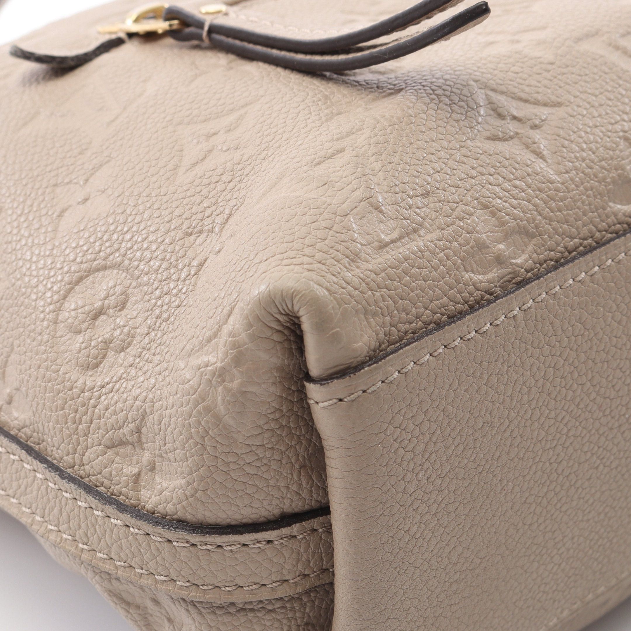Louis Vuitton Louis Vuitton Bastille Pm Monogram Empreinte Carré Handbag Leather Gray Beige Size ONE SIZE - 6 Thumbnail