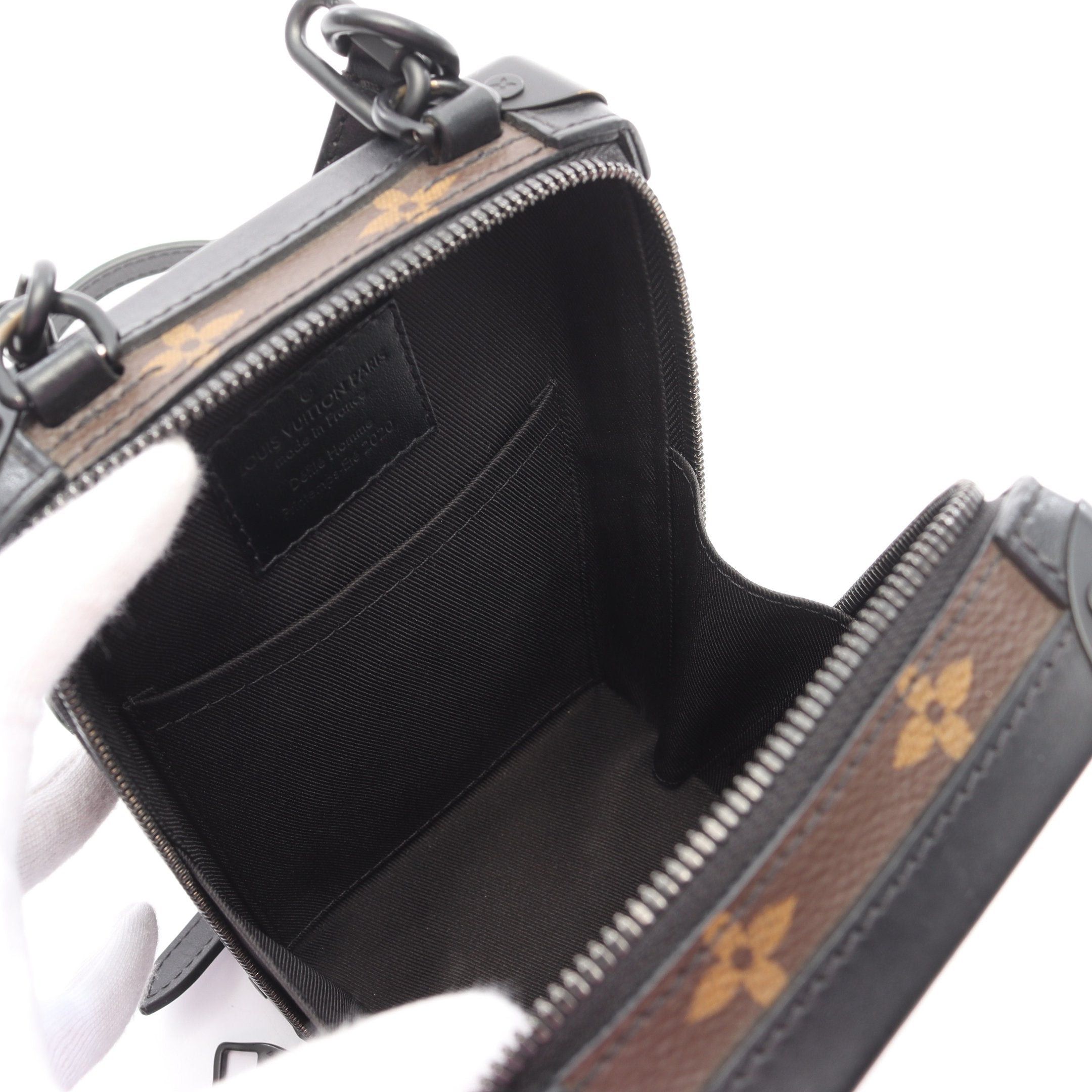 Louis Vuitton Louis Vuitton Vertical Soft Trunk Monogram Taffeta Chain Shoulder Bag Leather Brown Black Size ONE SIZE - 3 Thumbnail
