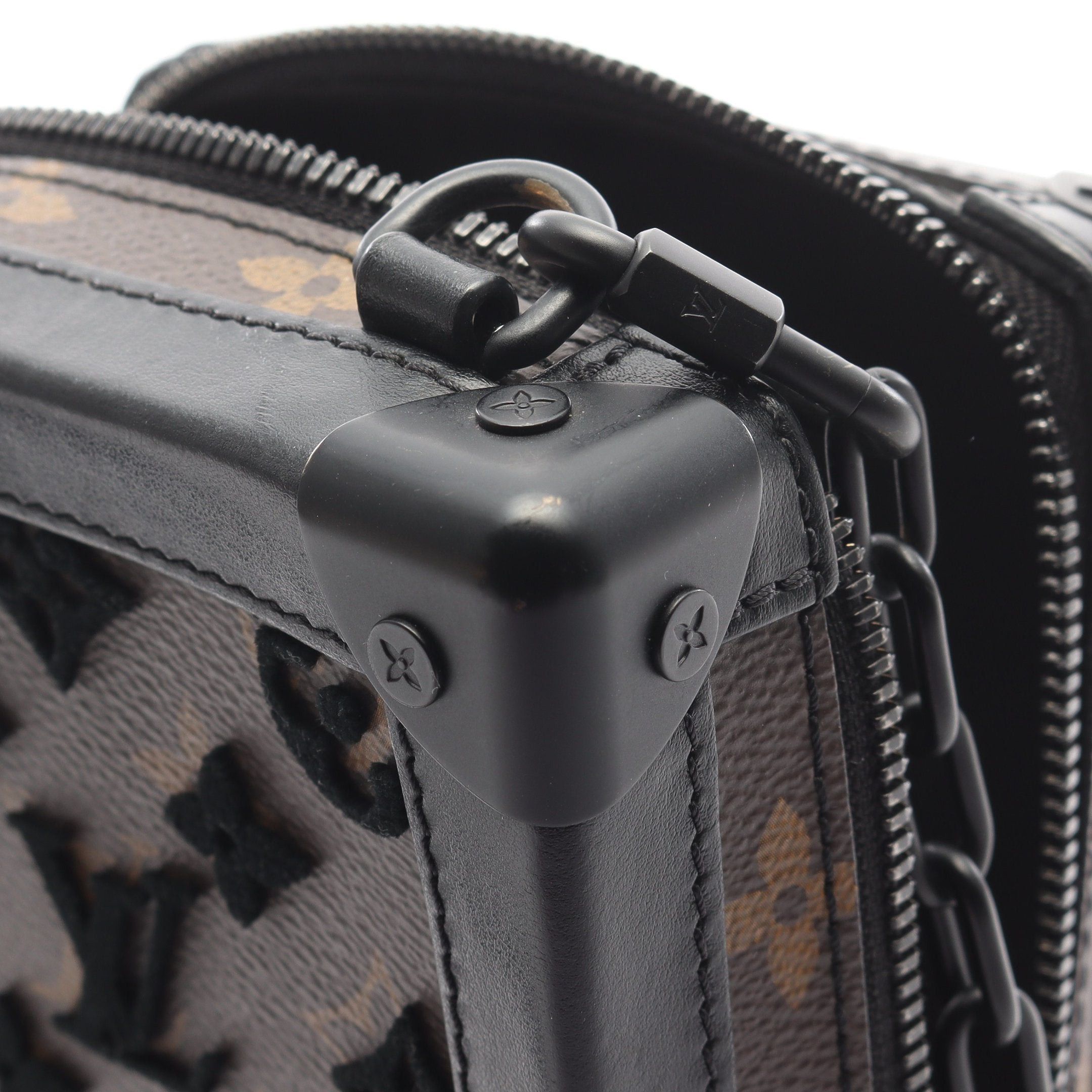 Louis Vuitton Louis Vuitton Vertical Soft Trunk Monogram Taffeta Chain Shoulder Bag Leather Brown Black Size ONE SIZE - 8 Thumbnail