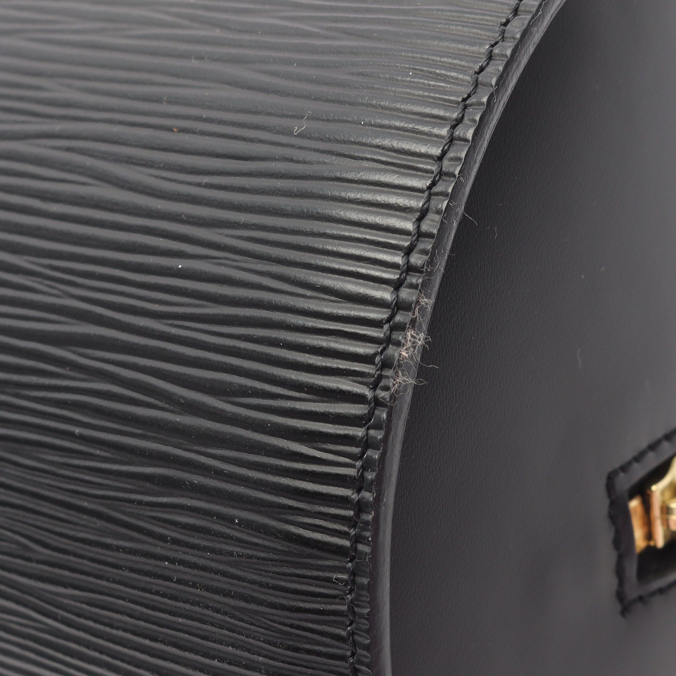 Louis Vuitton Louis Vuitton Soufflot Epi Noir Handbag Leather Black Size ONE SIZE - 7 Thumbnail