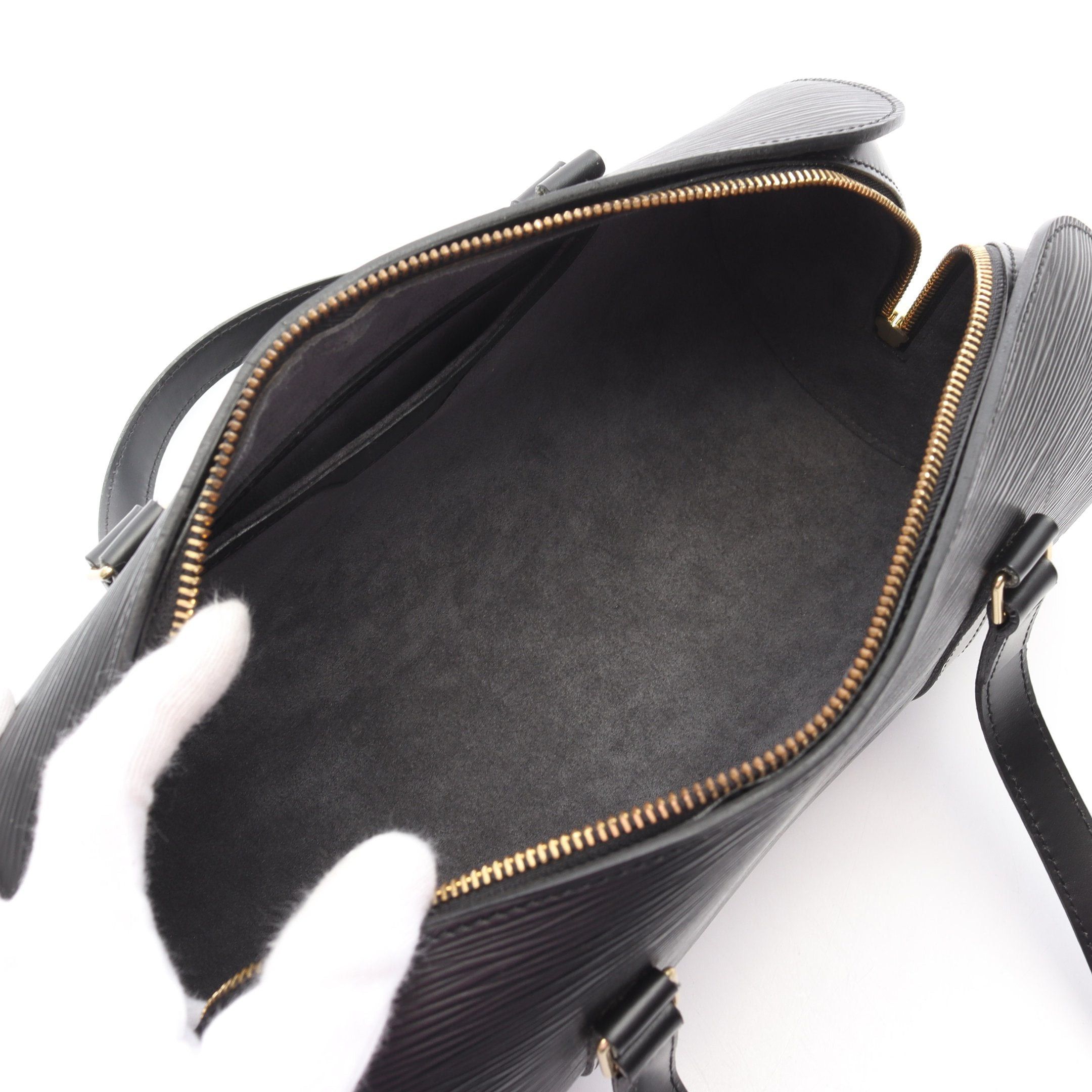 Louis Vuitton Louis Vuitton Soufflot Epi Noir Handbag Leather Black Size ONE SIZE - 3 Thumbnail