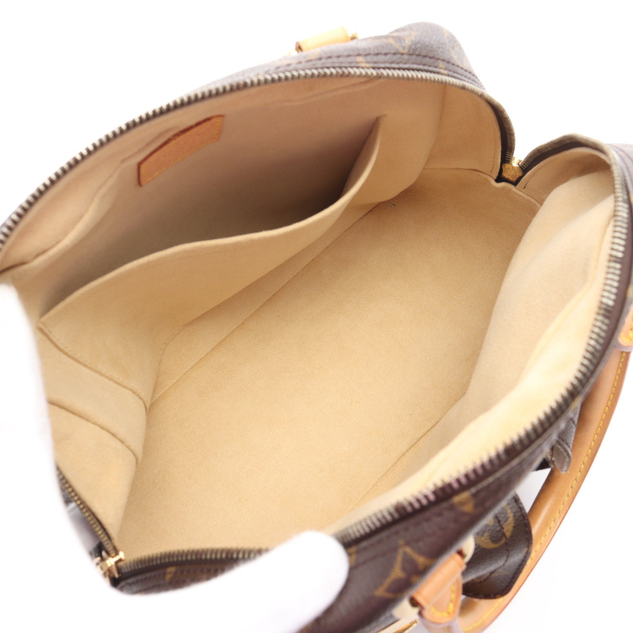 Louis Vuitton Louis Vuitton Manhattan Pm Monogram Handbag Leather Brown Size ONE SIZE - 3 Thumbnail