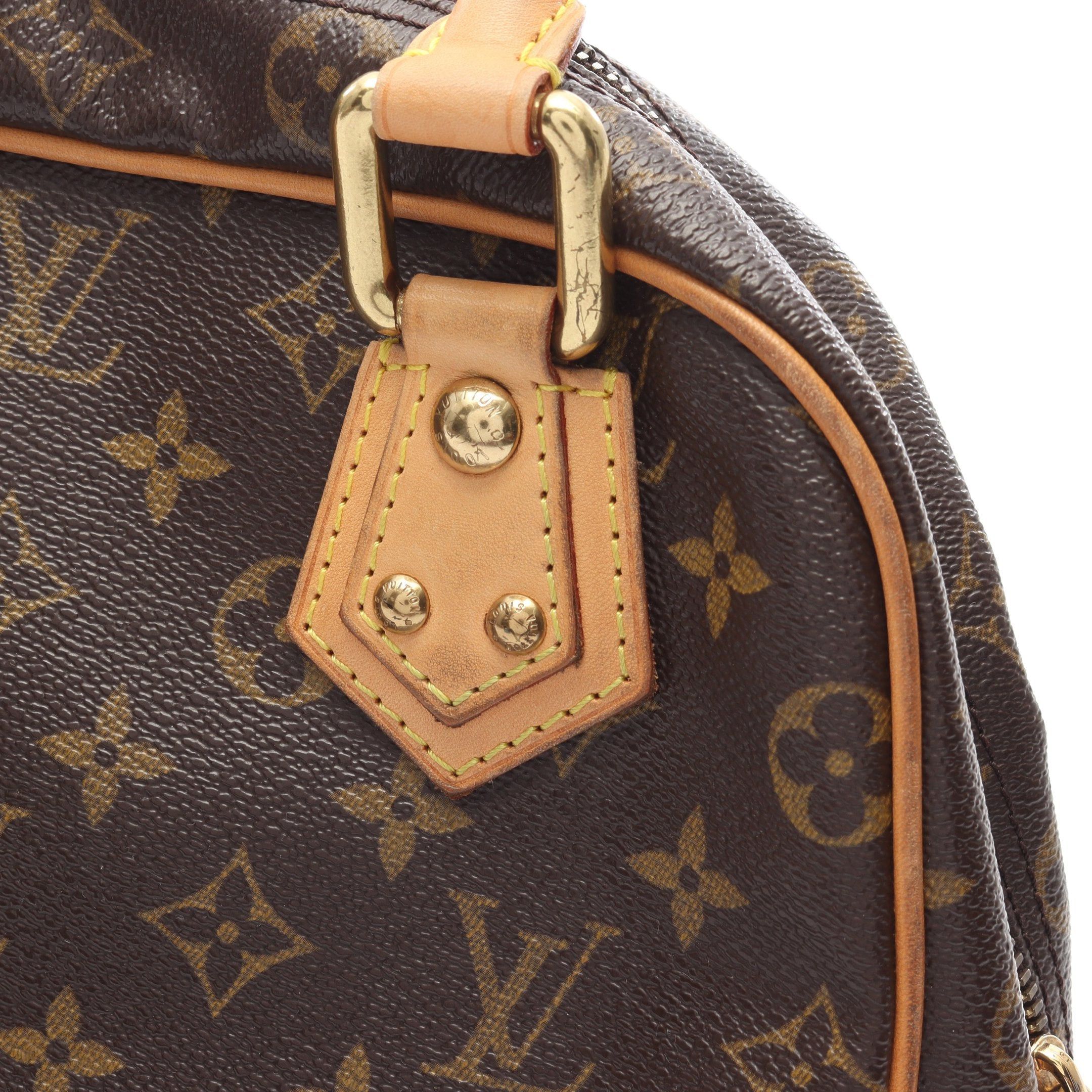Louis Vuitton Louis Vuitton Manhattan Pm Monogram Handbag Leather Brown Size ONE SIZE - 10 Thumbnail