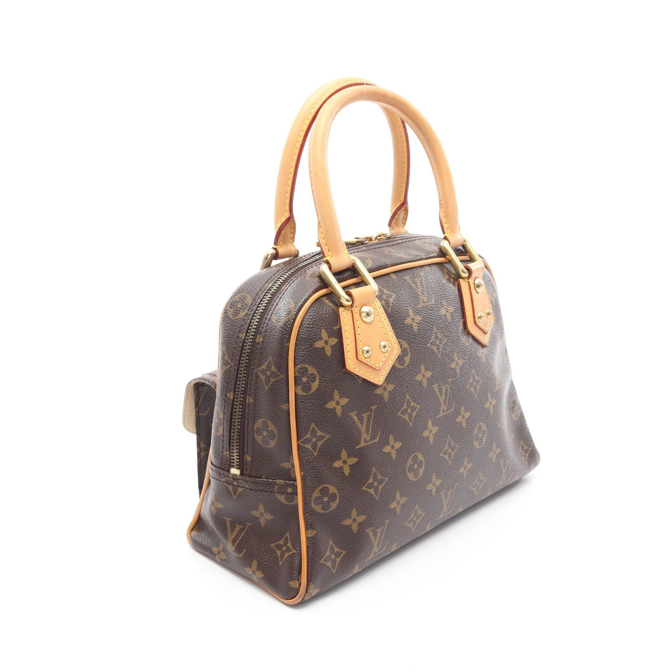 Louis Vuitton Louis Vuitton Manhattan Pm Monogram Handbag Leather Brown Size ONE SIZE - 2 Thumbnail