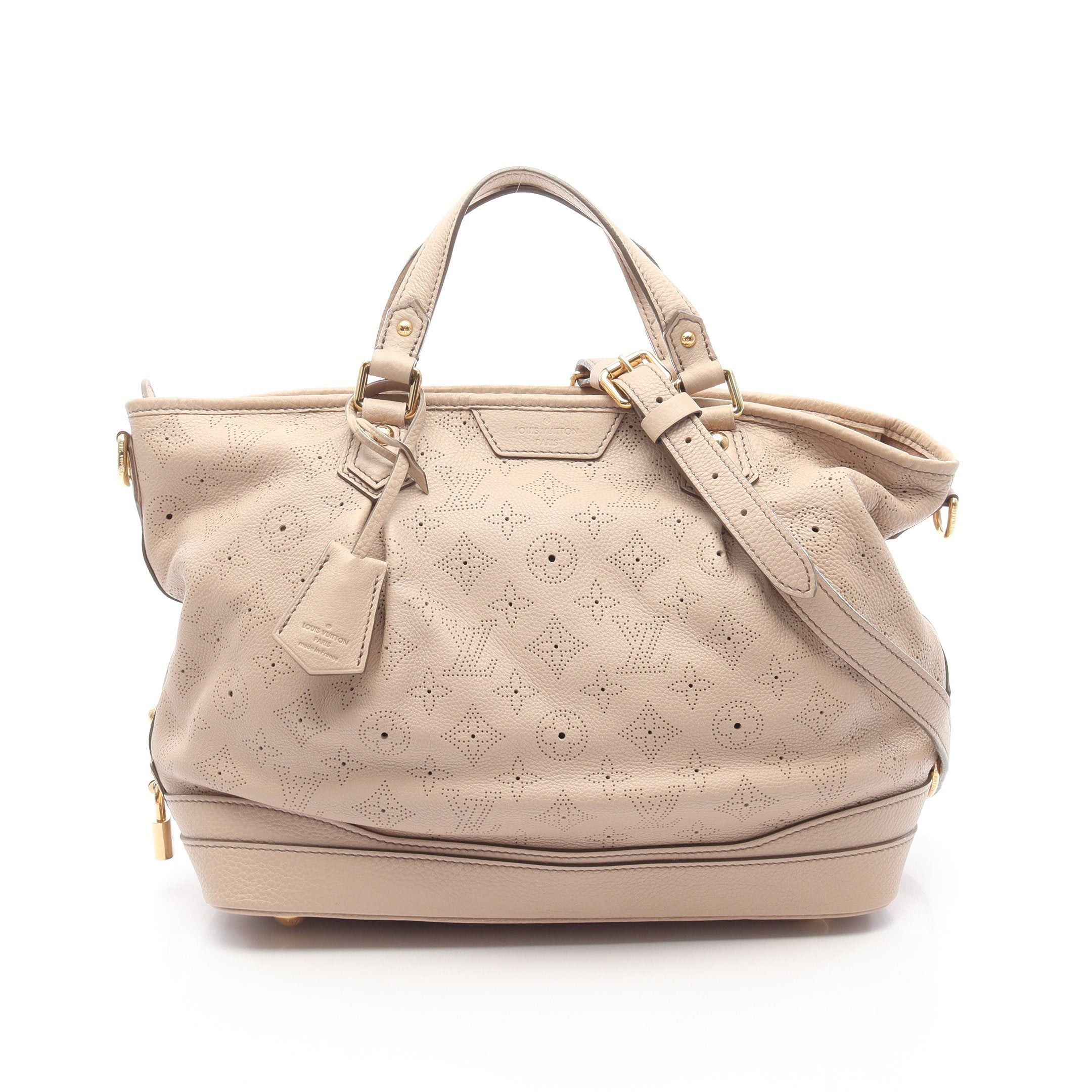 Louis Vuitton Louis Vuitton Stella Pm Mahina Sable Handbag Leather Beige Size ONE SIZE - 2 Thumbnail
