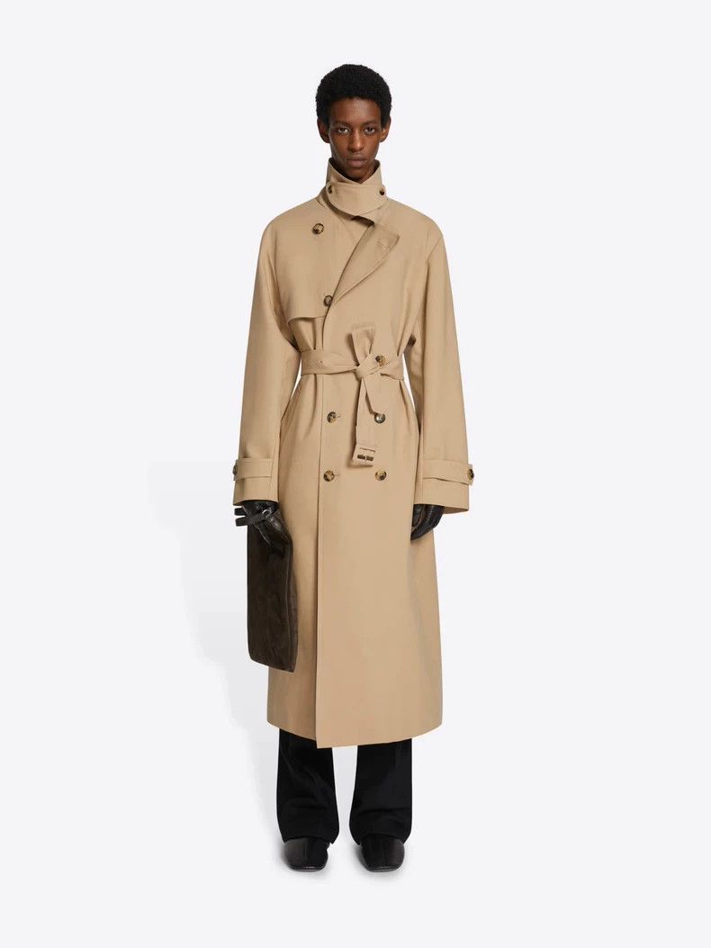 DRES VAN NOTEN ベージュ トレンチコート ドリス ヴァン ノッテンの24年春夏メンズ、流麗シルエットの