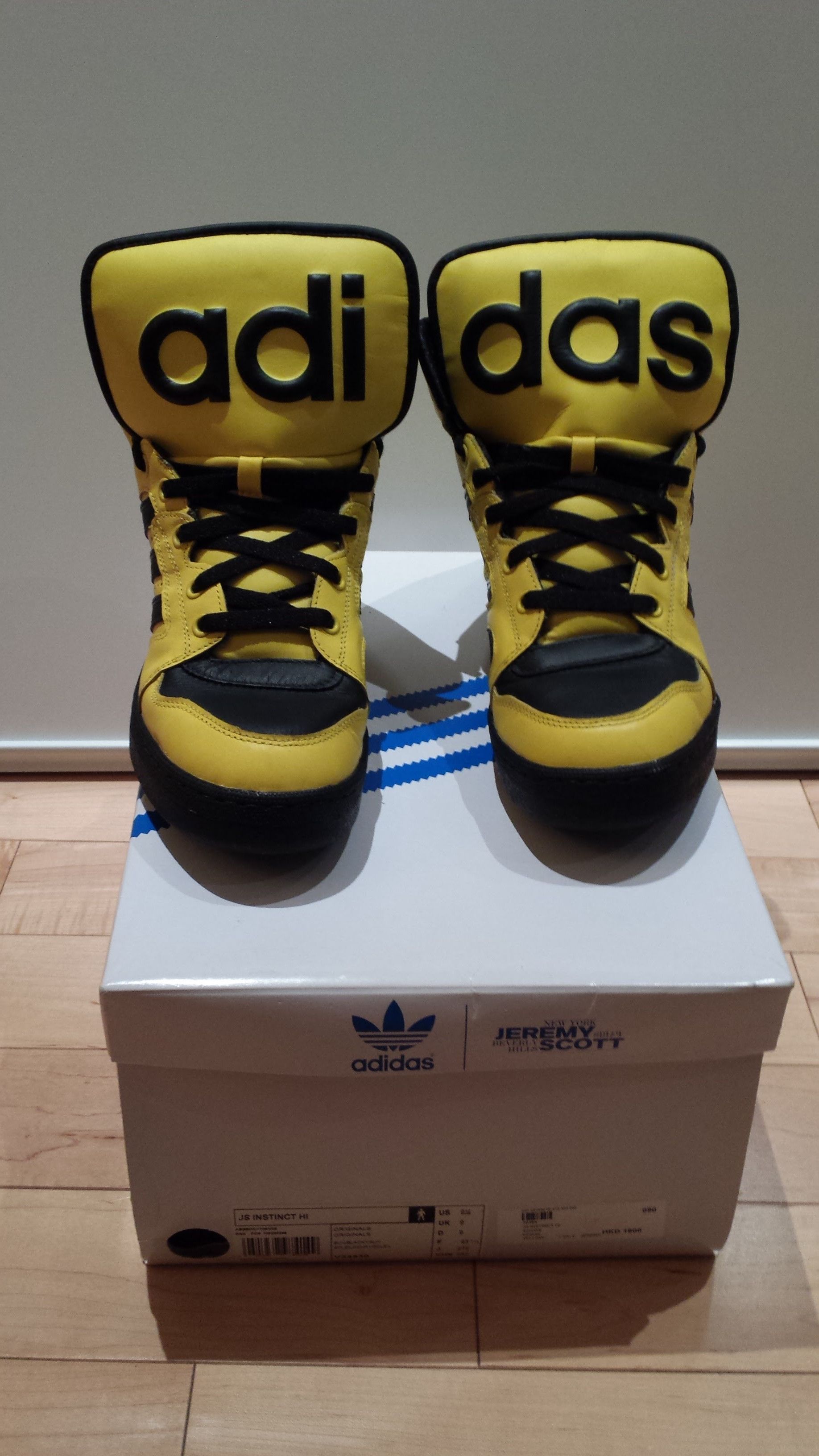 Adidas Jeremy Scott JEREMY SCOTT X ADIDAS INSTINCT HI YELLOW Grailed