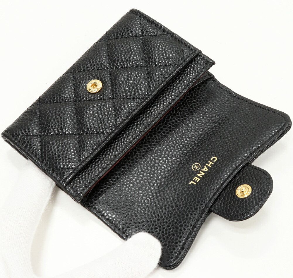 Chanel Chanel Chanel Card Case Caviar Leather Card Case Leather Card Case AP0214 Y01864 C3906 Size ONE SIZE - 3 Thumbnail