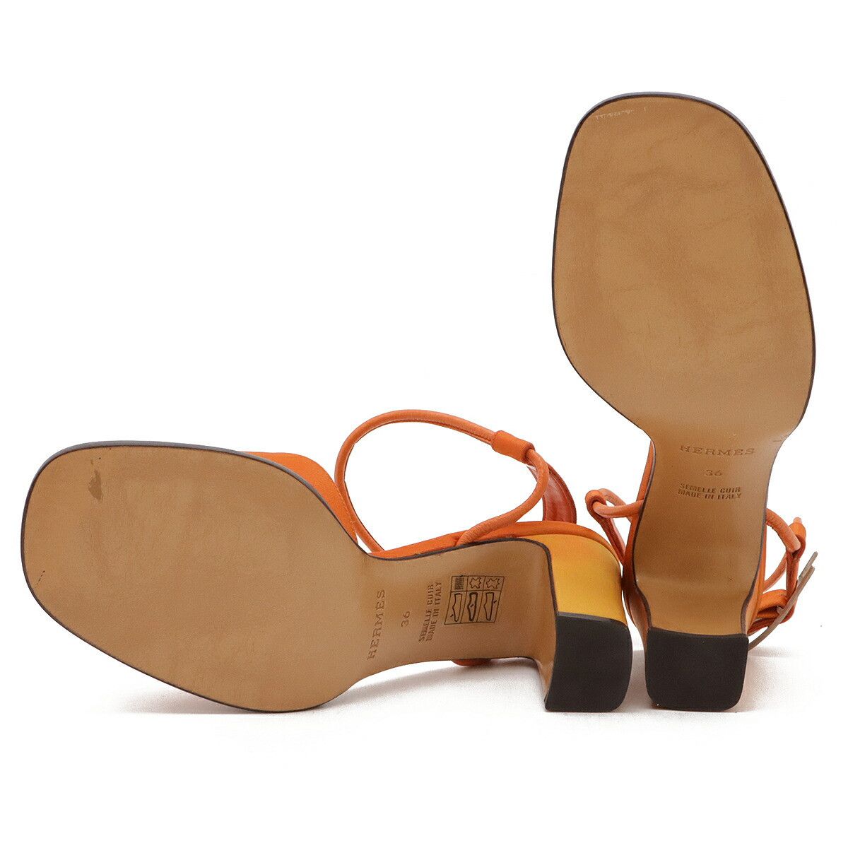 Hermes Hermes Hermes Strap Sandal Nylon Leather Sandal Leather Shoes DUTY FREE for USA Size ONE SIZE - 5 Thumbnail