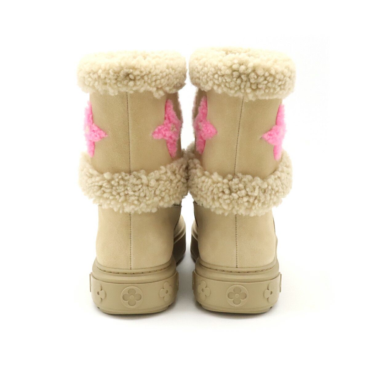 Louis Vuitton Louis Vuitton Louis Vuitton Snowdrop Line Suede Calf/Shearling Ankle Boots Limited Suede Shoes 1A95E6 DUTY FREE for USA Size ONE SIZE - 3 Thumbnail