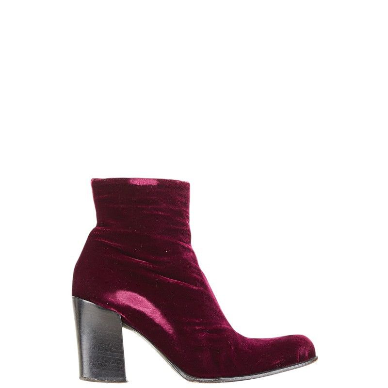 Prada Prada Prada Unnamed Velour Boots Suede Shoes Size ONE SIZE - 4 Thumbnail