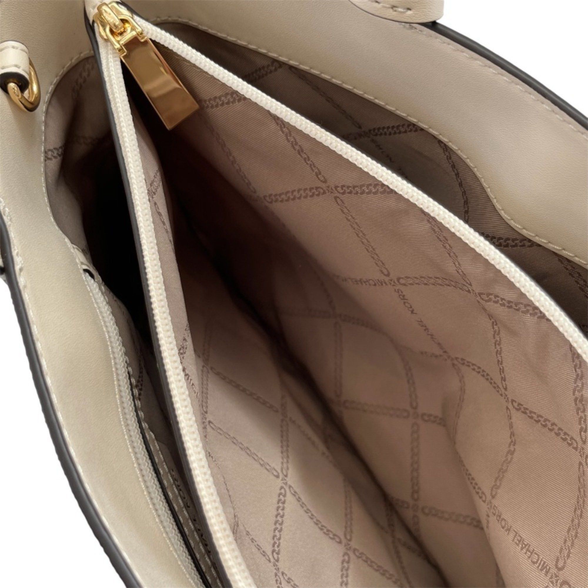 Michael Kors MICHAEL KORS SALLIE Satchel Medium MK Signature 2way Handbag 30F4G7XS2B Off-White Women's Size ONE SIZE - 10 Thumbnail