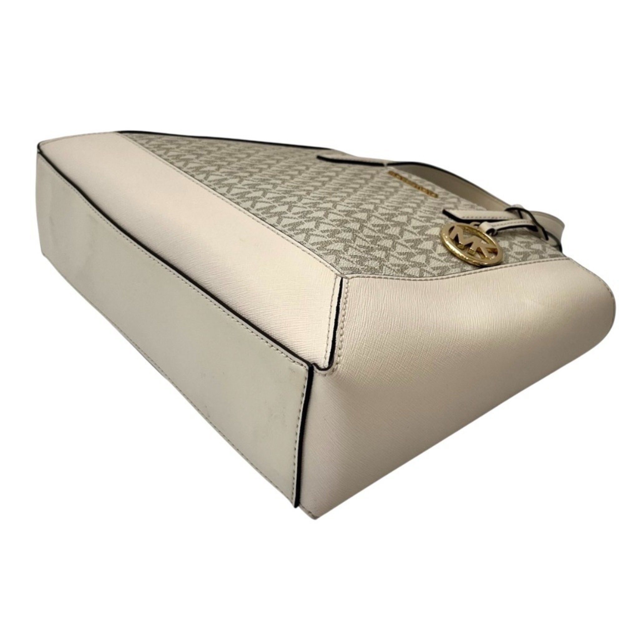 Michael Kors MICHAEL KORS SALLIE Satchel Medium MK Signature 2way Handbag 30F4G7XS2B Off-White Women's Size ONE SIZE - 6 Thumbnail