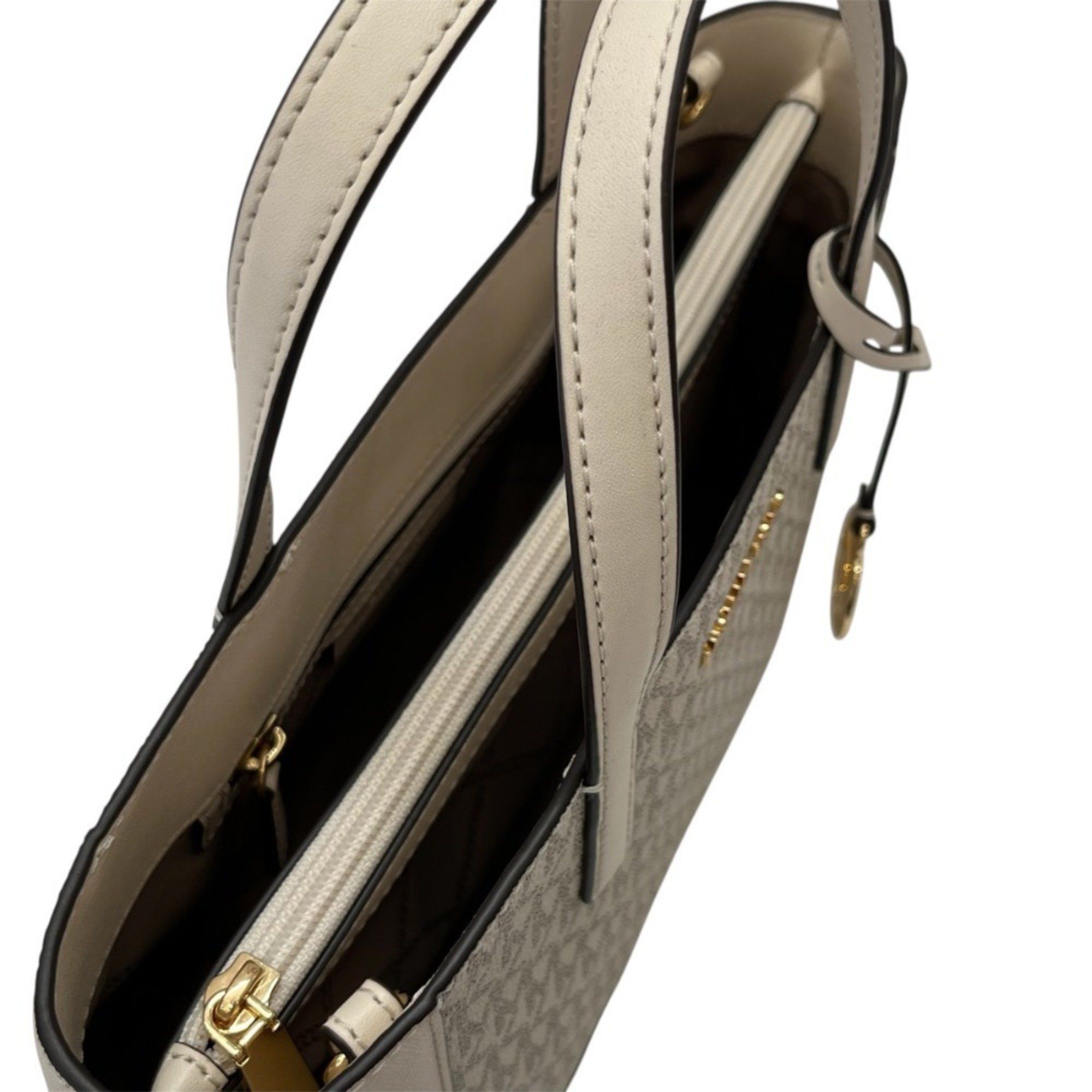 Michael Kors MICHAEL KORS SALLIE Satchel Medium MK Signature 2way Handbag 30F4G7XS2B Off-White Women's Size ONE SIZE - 7 Thumbnail