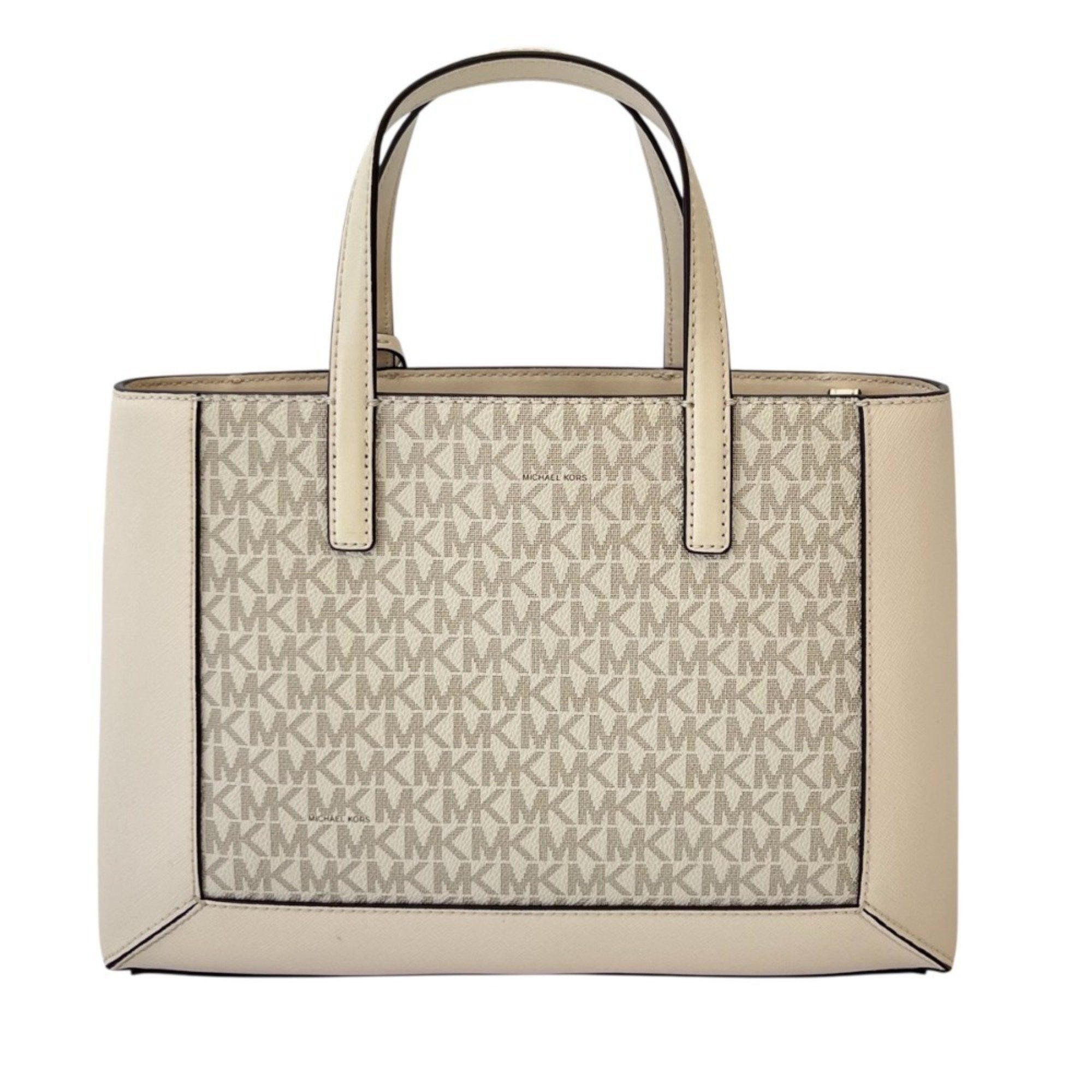 Michael Kors MICHAEL KORS SALLIE Satchel Medium MK Signature 2way Handbag 30F4G7XS2B Off-White Women's Size ONE SIZE - 2 Thumbnail