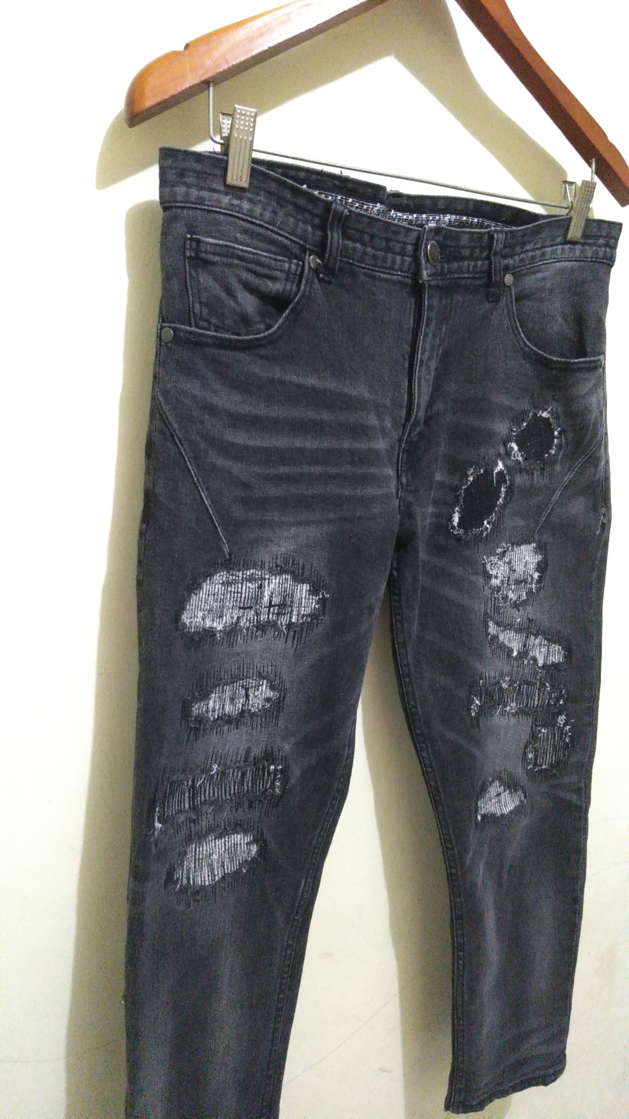 NANO universe × Number (N)ine Number Nine Distressed Jeans Size US 32 / EU 48 - 9 Thumbnail