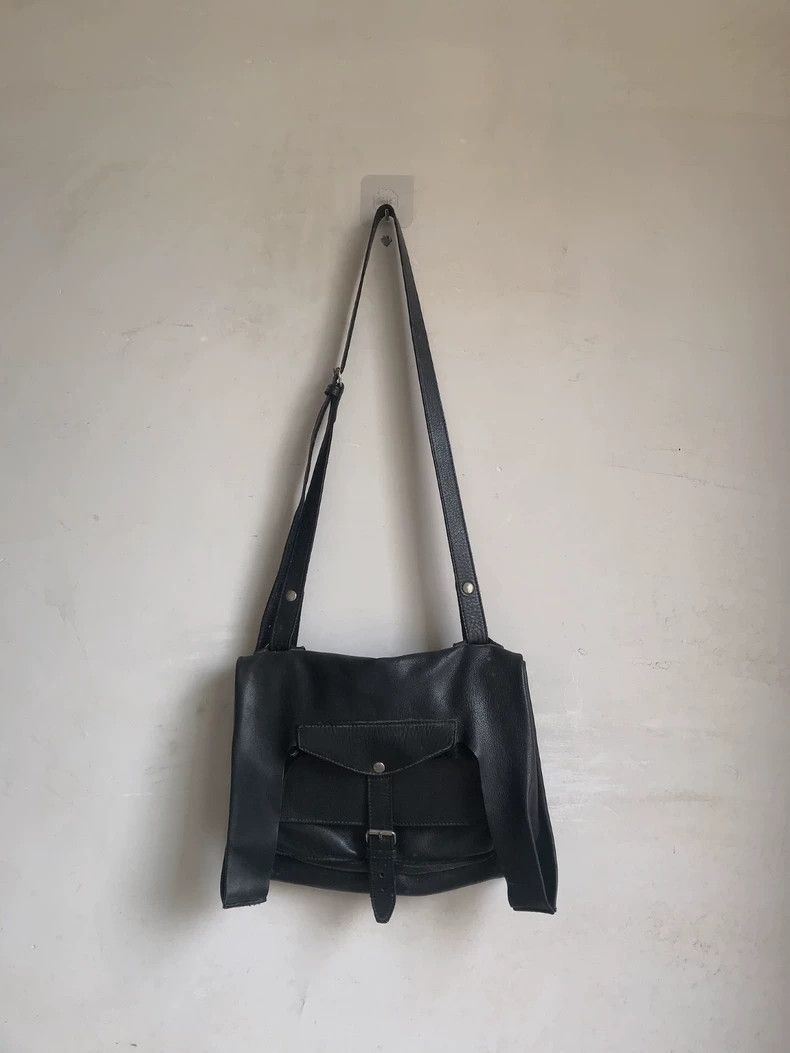 Ann demeulemeester multi-functional leather crossbody bag