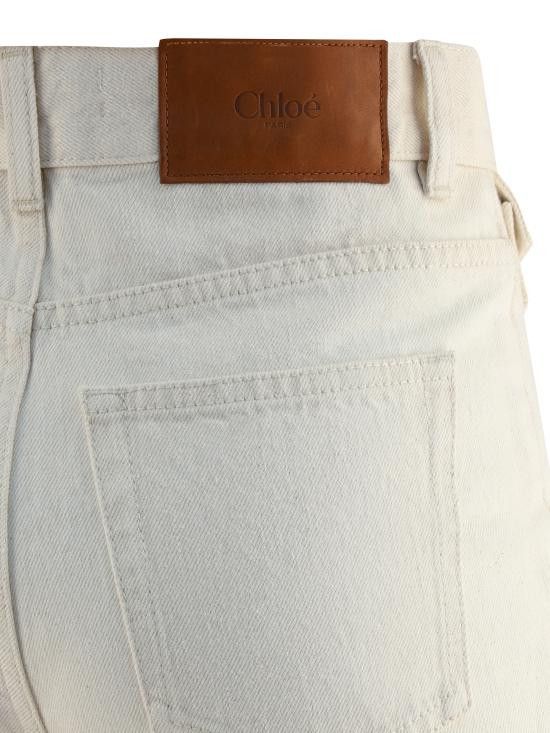 Chloe CHLOE Women Denim Pants CH25UDP03251 112 WHITE Size 28" / US 6 / IT 42 - 3 Thumbnail