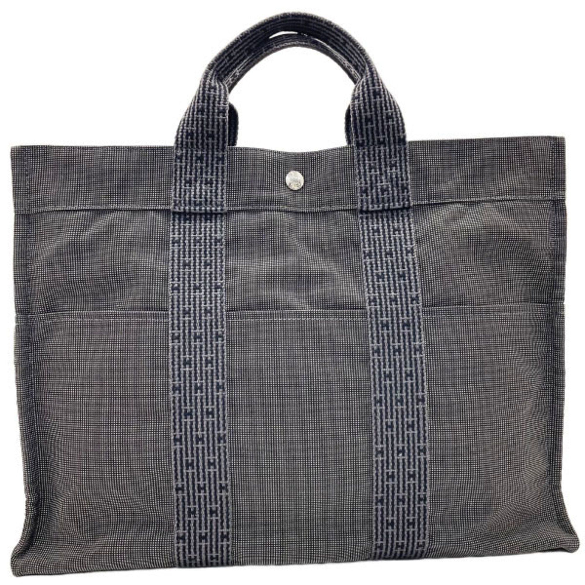 Hermes Hermes Tote Bag Air Line MM Nylon Canvas Grey HERMES Men's Women's Unisex AY-15205 Size ONE SIZE - 2 Thumbnail