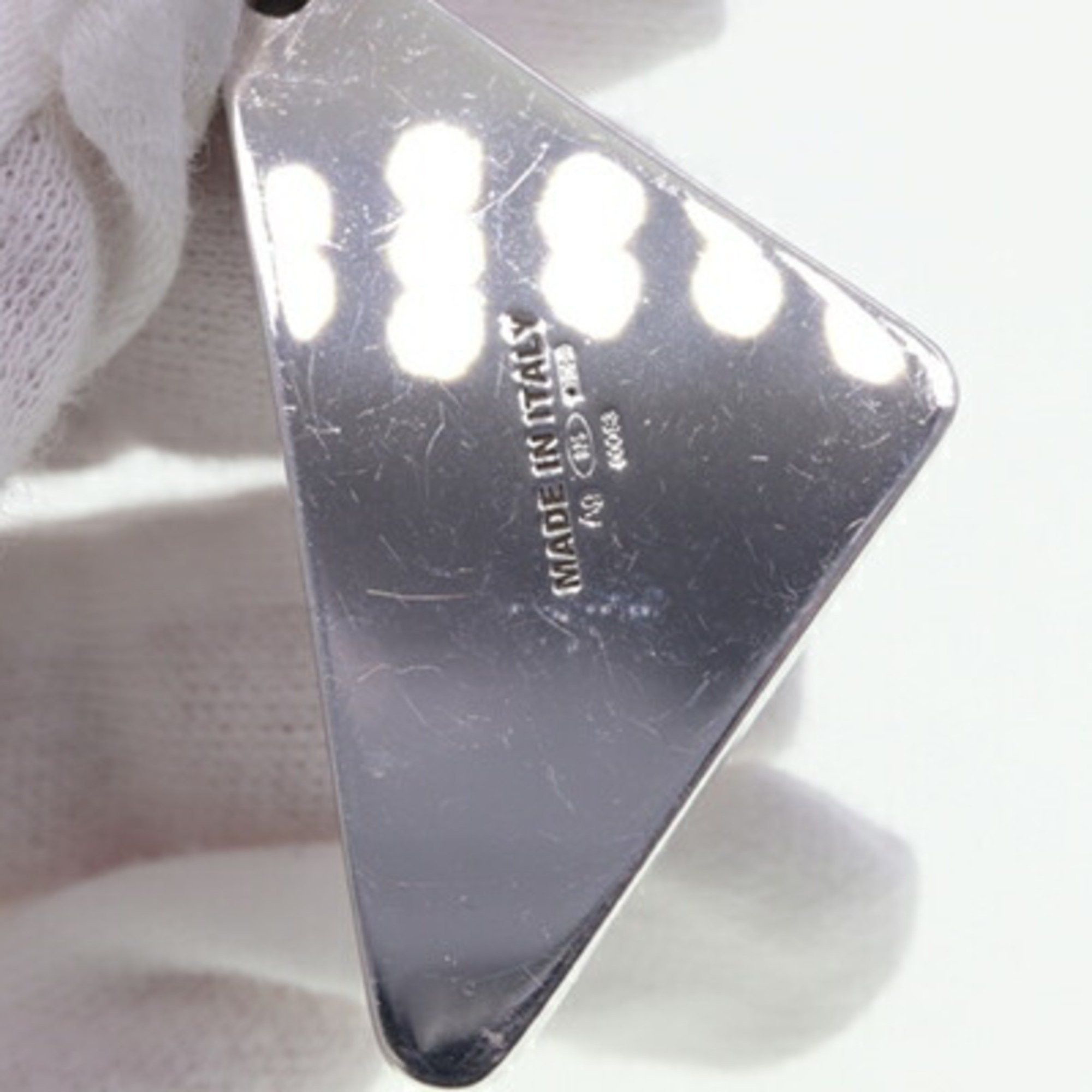 Prada Prada Single Earring Crystal Jewel Right SV Sterling Silver 925 Triangle Women's PRADA Size ONE SIZE - 6 Thumbnail