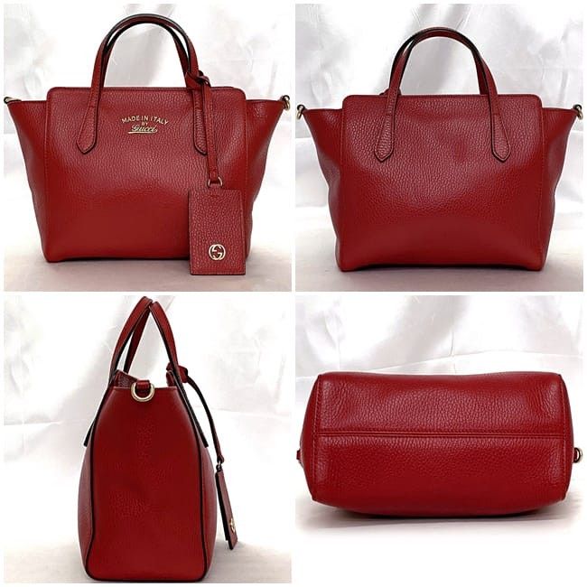 Gucci GUCCI Handbag Red Leather Size ONE SIZE - 2 Thumbnail