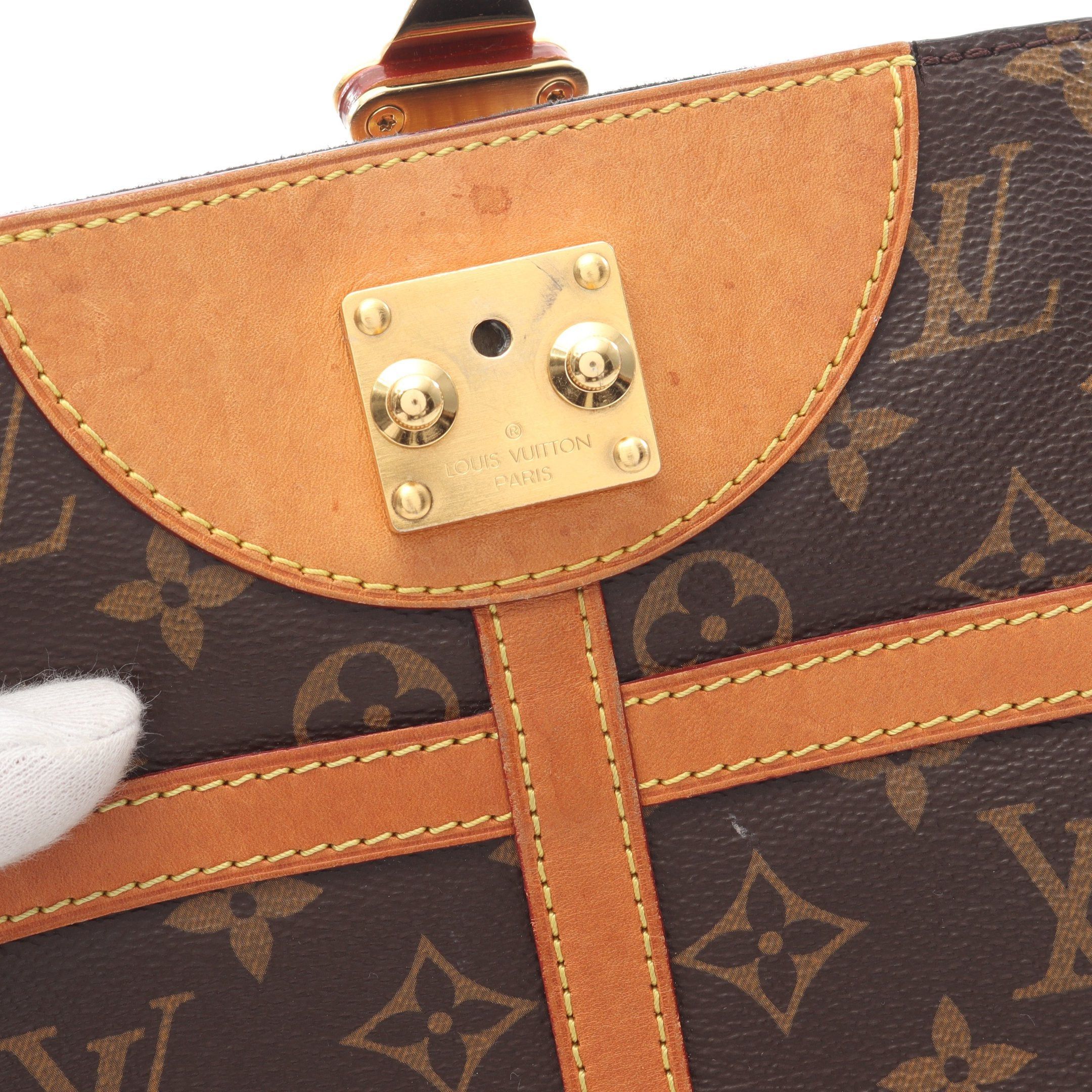 Louis Vuitton Louis Vuitton Duffel Bag Monogram Handbag Leather Brown Size ONE SIZE - 8 Thumbnail