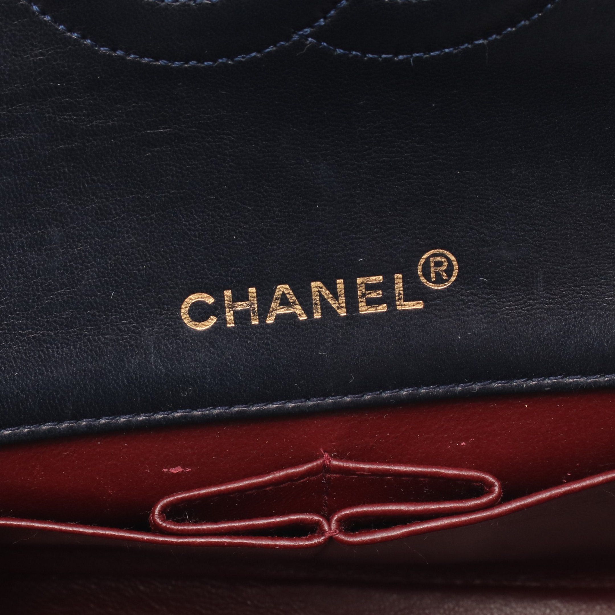 Chanel Chanel Mini Matelasse Full Flap Chain Shoulder Bag Lambskin Navy Gold Hardware Size ONE SIZE - 4 Thumbnail