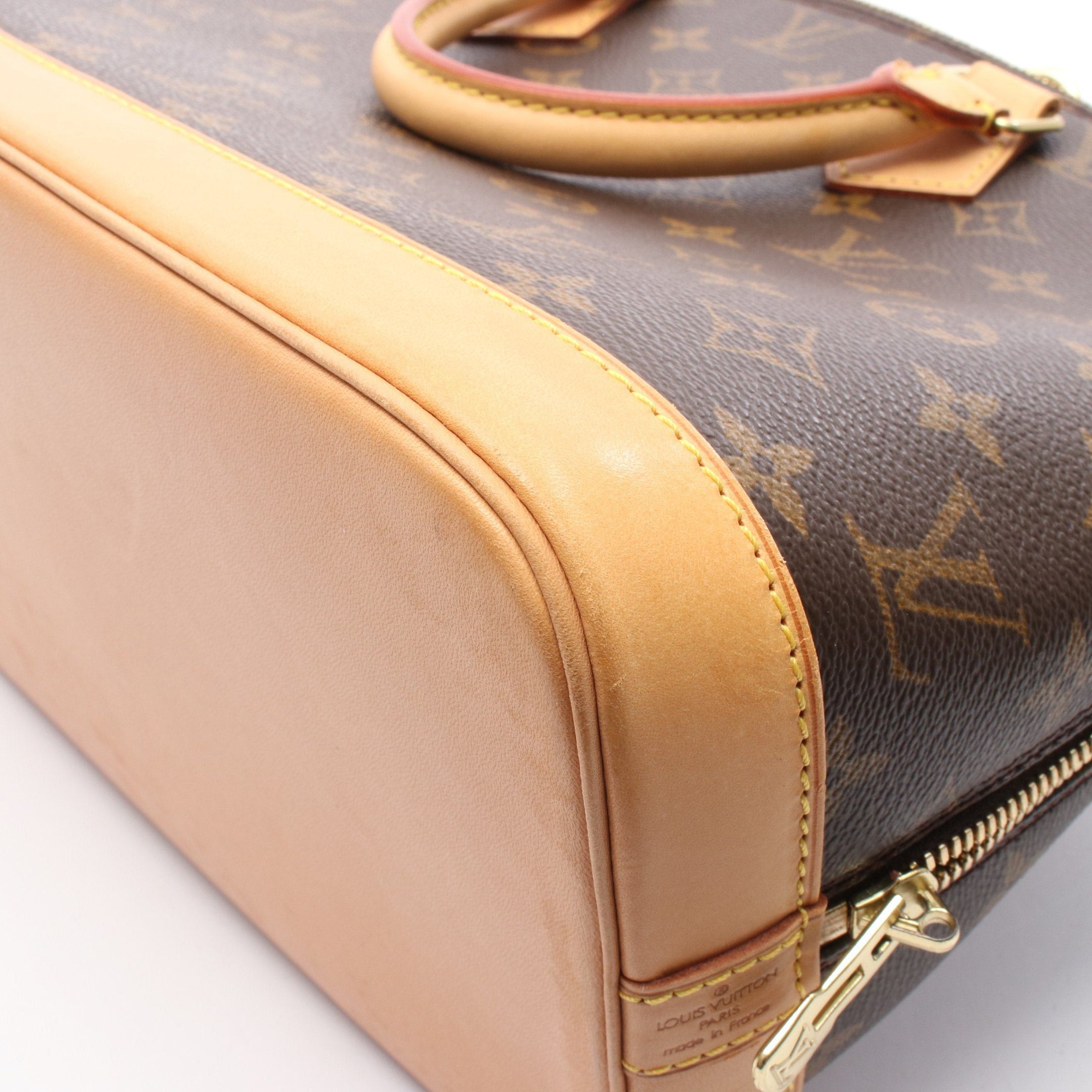 Louis Vuitton Louis Vuitton Alma Pm Monogram Handbag Leather Brown Size ONE SIZE - 11 Thumbnail