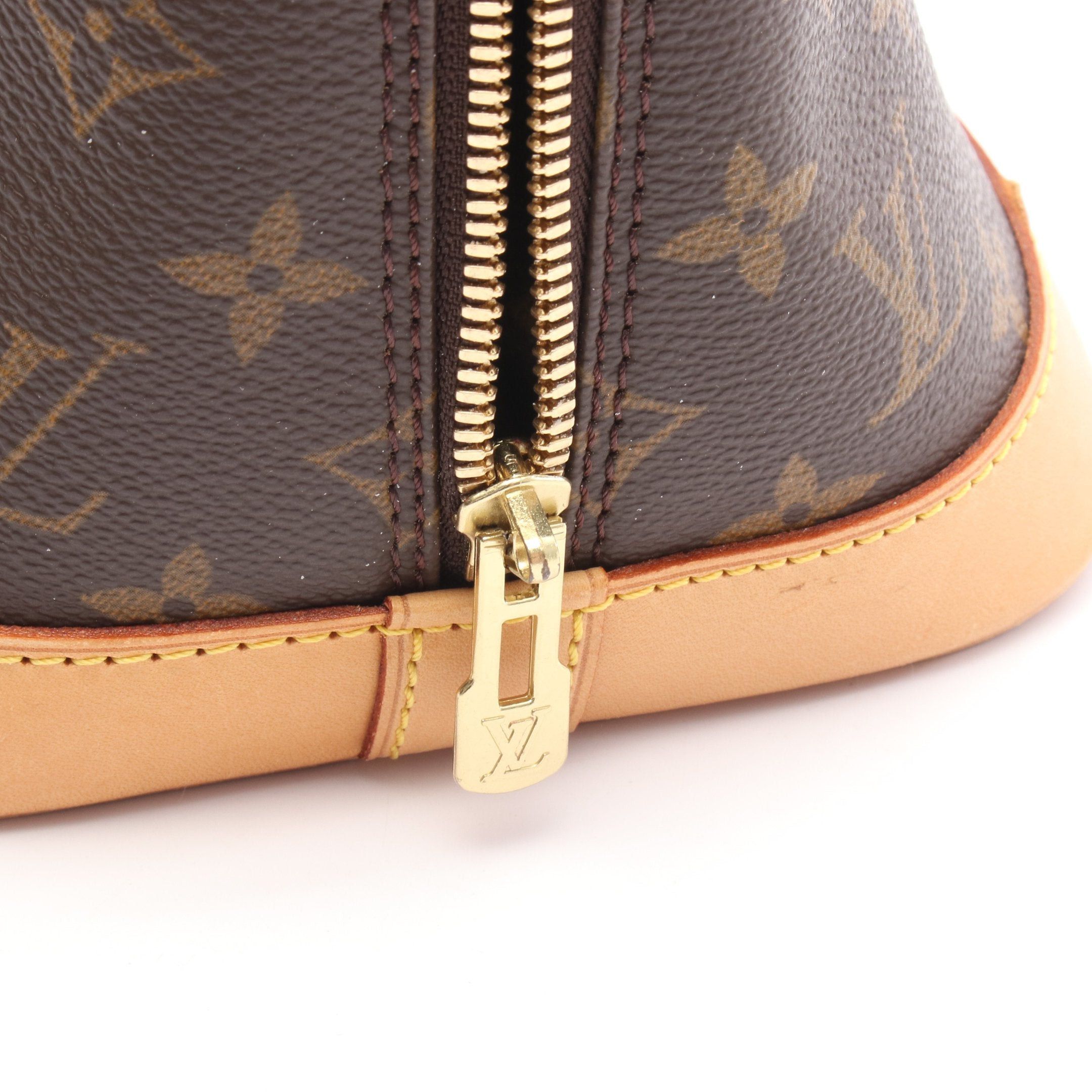 Louis Vuitton Louis Vuitton Alma Pm Monogram Handbag Leather Brown Size ONE SIZE - 9 Thumbnail