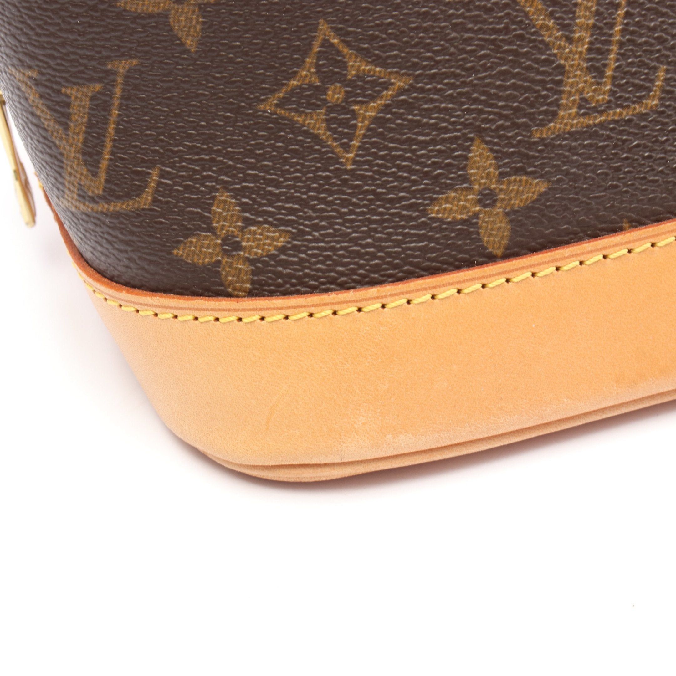 Louis Vuitton Louis Vuitton Alma Pm Monogram Handbag Leather Brown Size ONE SIZE - 8 Thumbnail