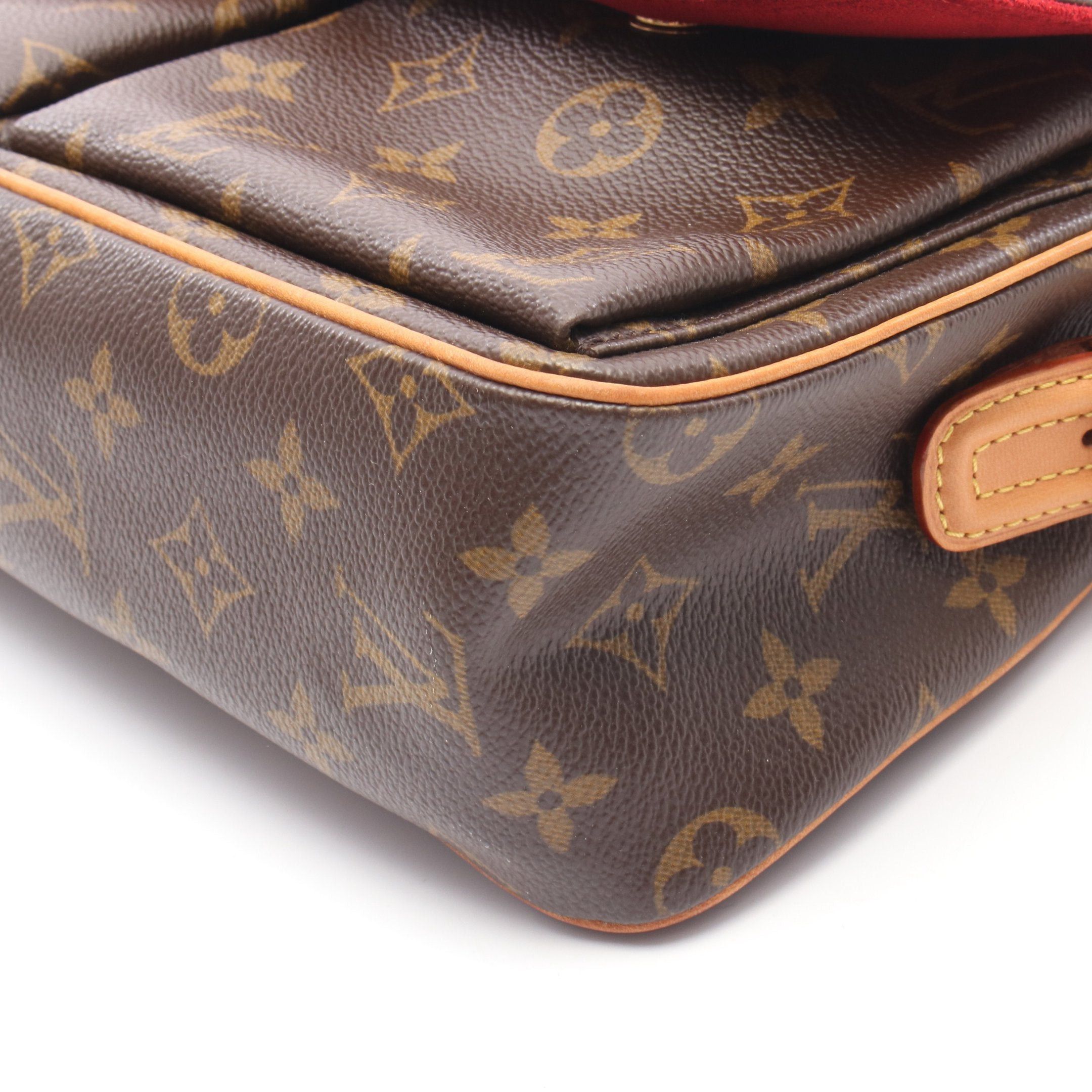 Louis Vuitton Louis Vuitton Vivacite Mm Monogram Shoulder Bag Leather Brown Size ONE SIZE - 8 Thumbnail