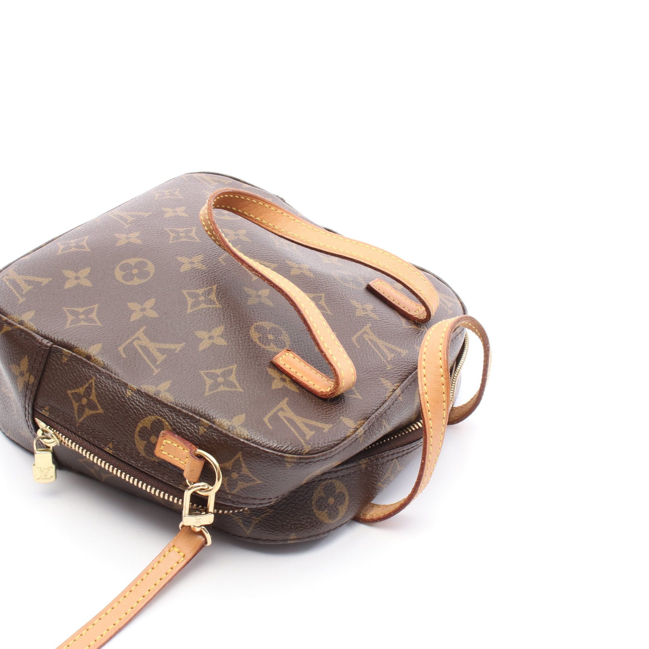 Louis Vuitton Louis Vuitton Spontini Monogram Handbag Leather Brown Size ONE SIZE - 9 Thumbnail