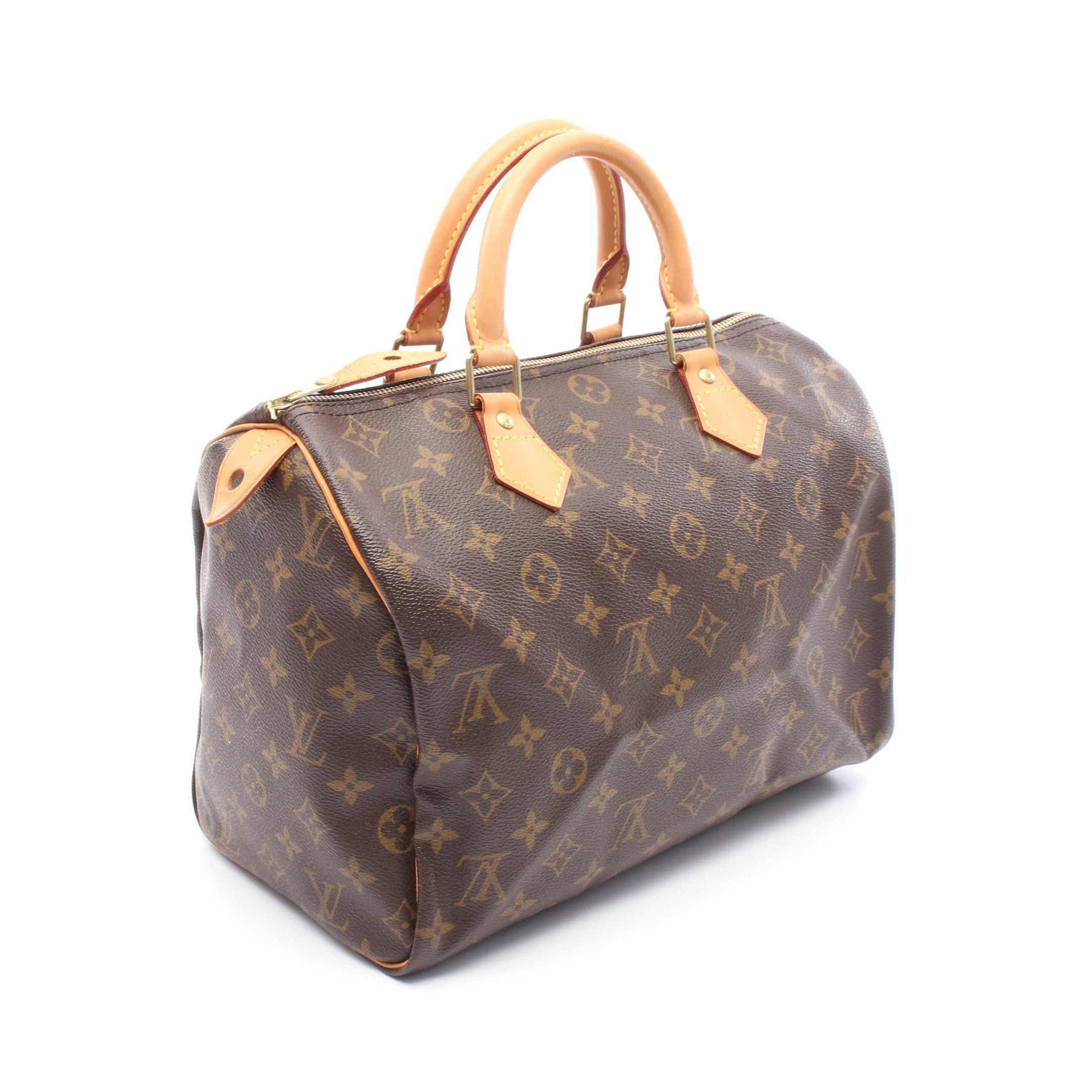 Louis Vuitton Louis Vuitton Speedy 30 Monogram Handbag Leather Brown Size ONE SIZE - 2 Thumbnail