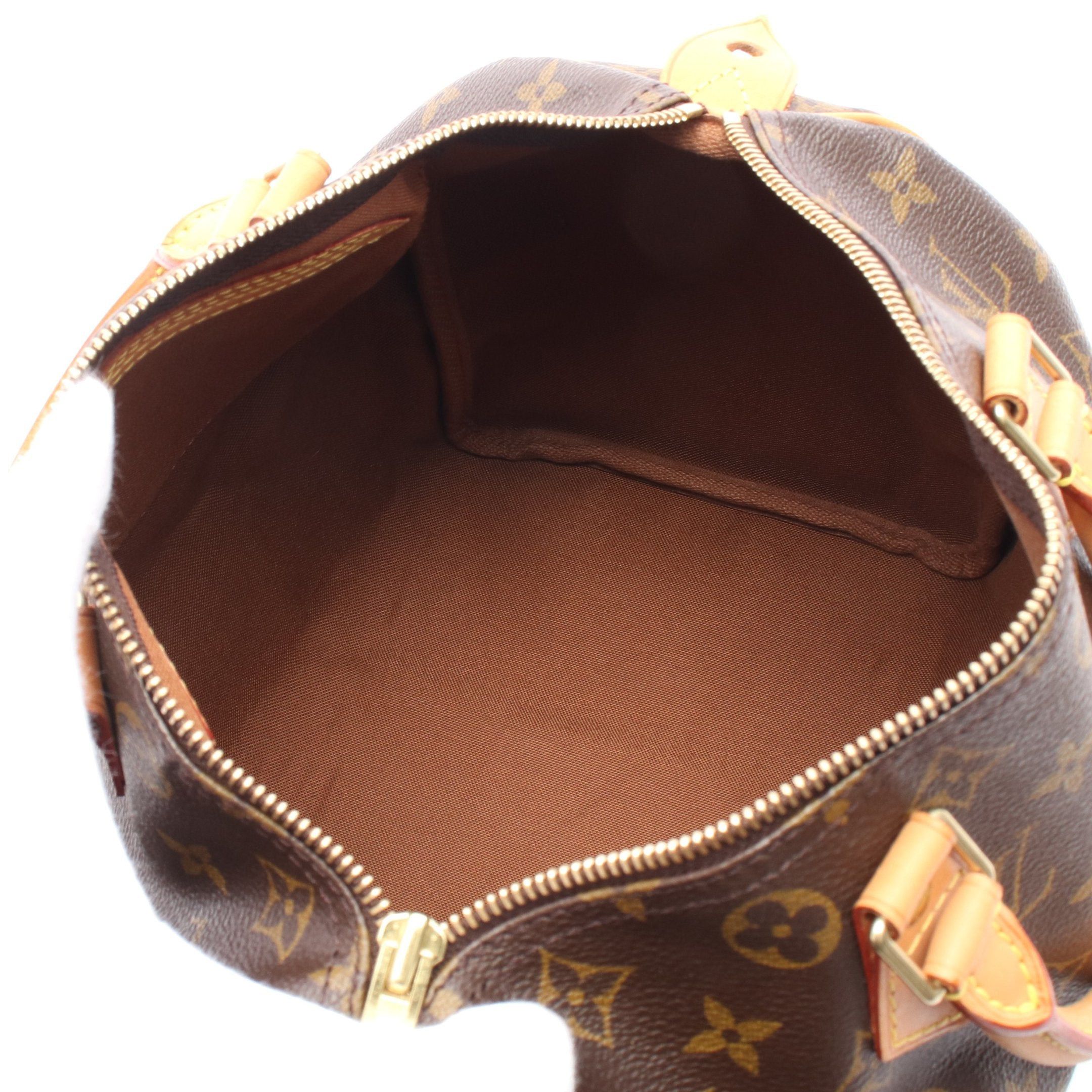 Louis Vuitton Louis Vuitton Speedy 30 Monogram Handbag Leather Brown Size ONE SIZE - 3 Thumbnail