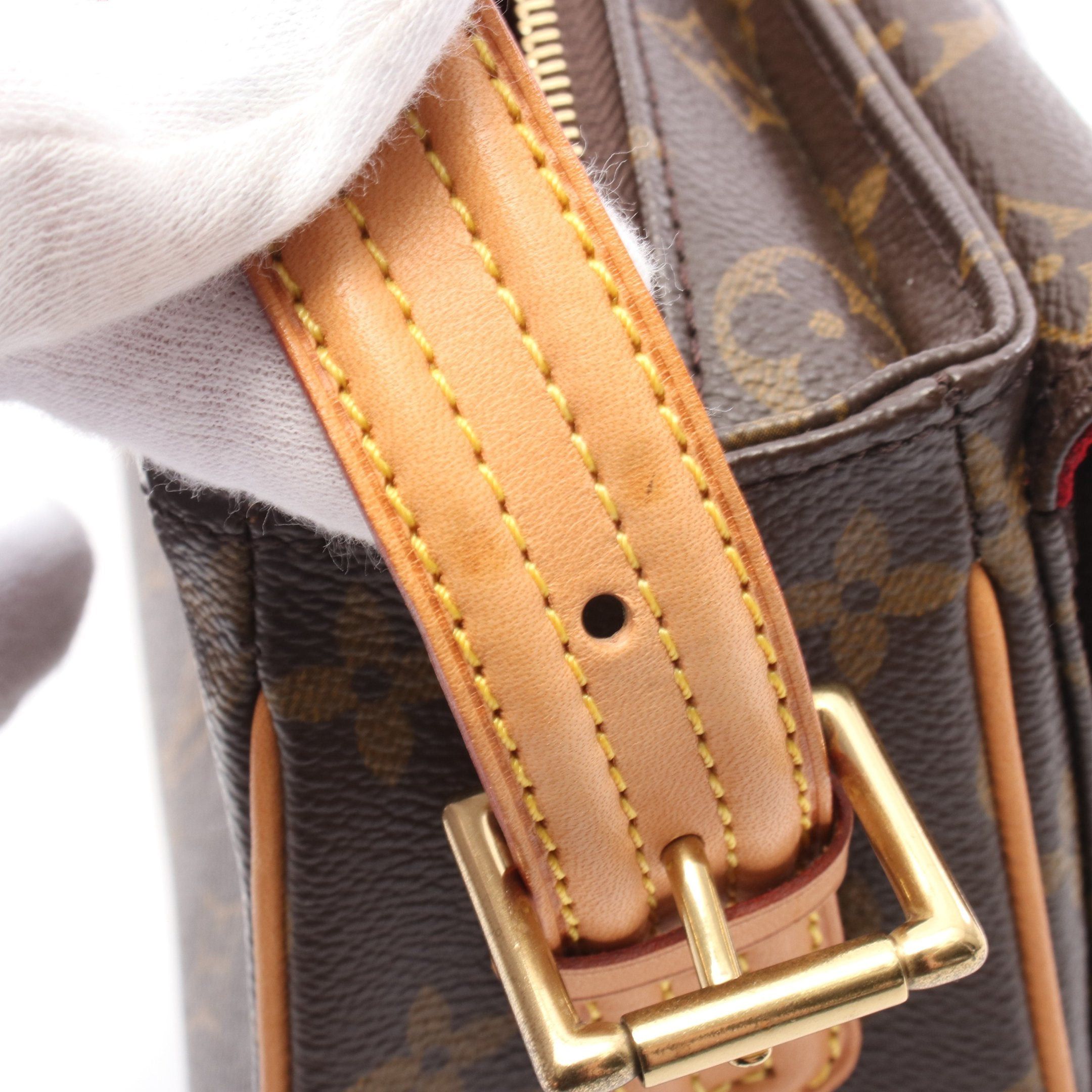 Louis Vuitton Louis Vuitton Vivacite Mm Monogram Shoulder Bag Leather Brown Size ONE SIZE - 10 Thumbnail