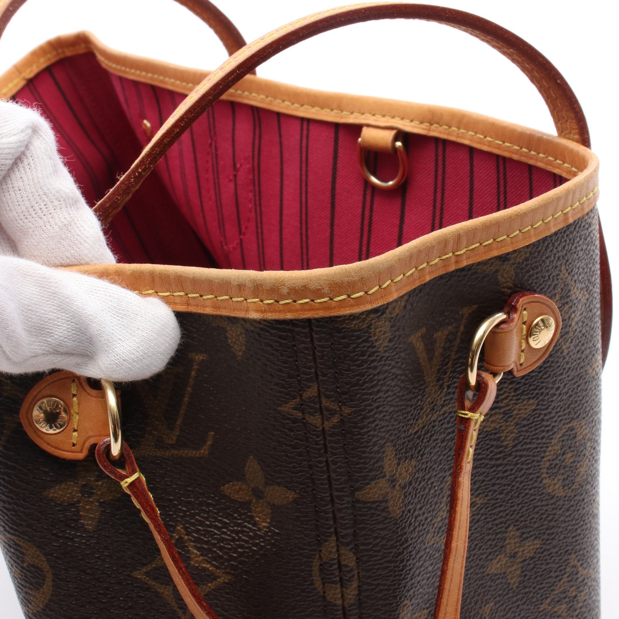 Louis Vuitton Louis Vuitton Neverfull Pm Monogram Pivoine Handbag Tote Bag Leather Brown Size ONE SIZE - 9 Thumbnail