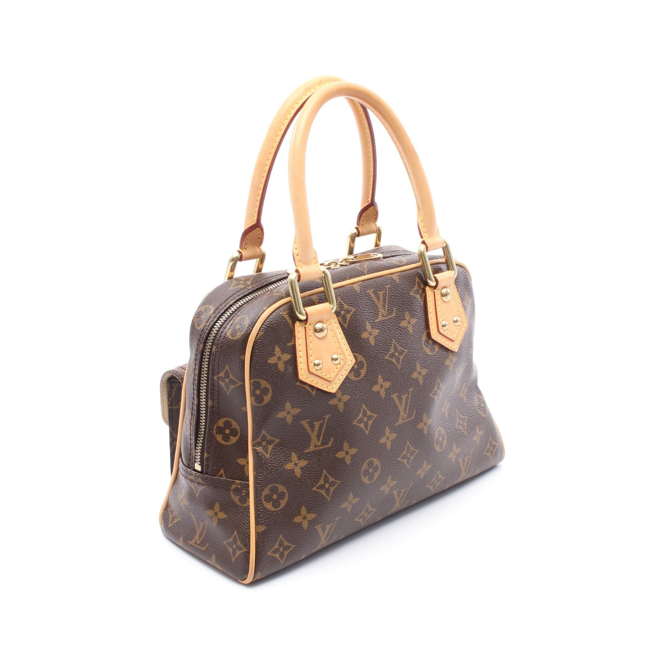 Louis Vuitton Louis Vuitton Manhattan Pm Monogram Handbag Leather Brown Size ONE SIZE - 2 Thumbnail
