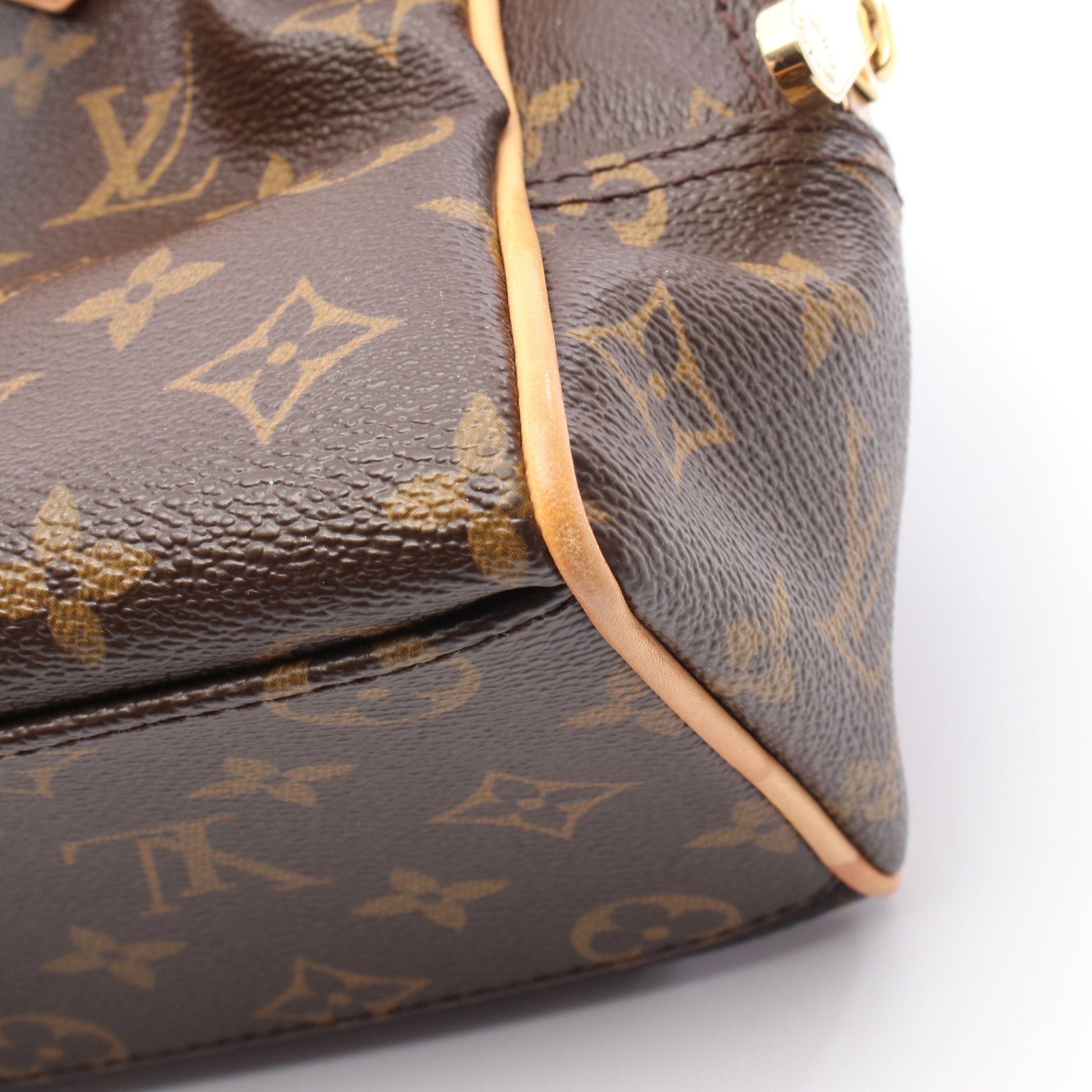 Louis Vuitton Louis Vuitton Manhattan Pm Monogram Handbag Leather Brown Size ONE SIZE - 7 Thumbnail