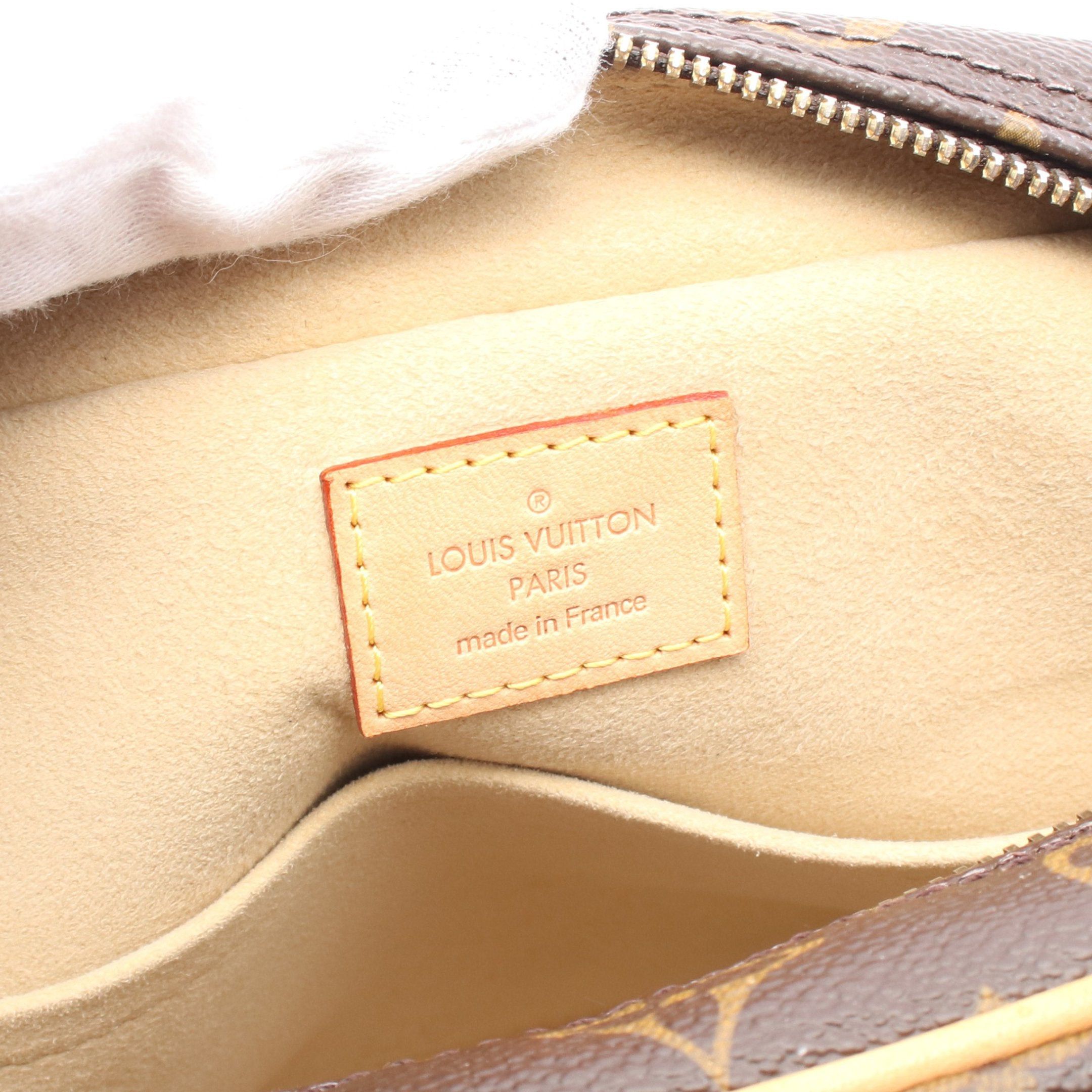 Louis Vuitton Louis Vuitton Manhattan Pm Monogram Handbag Leather Brown Size ONE SIZE - 4 Thumbnail