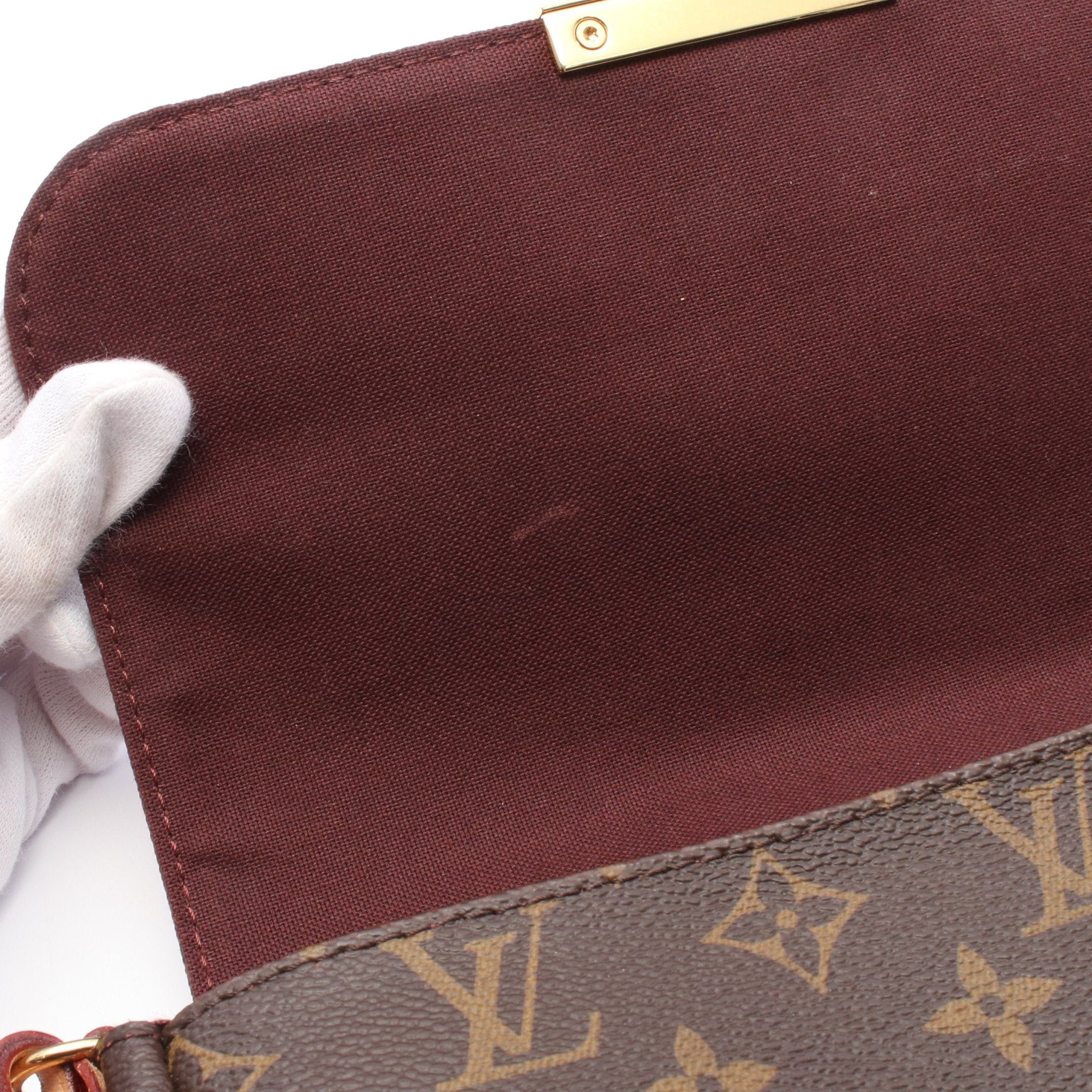 Louis Vuitton Louis Vuitton Favorite Mm Monogram Chain Handbag Leather Brown Size ONE SIZE - 6 Thumbnail
