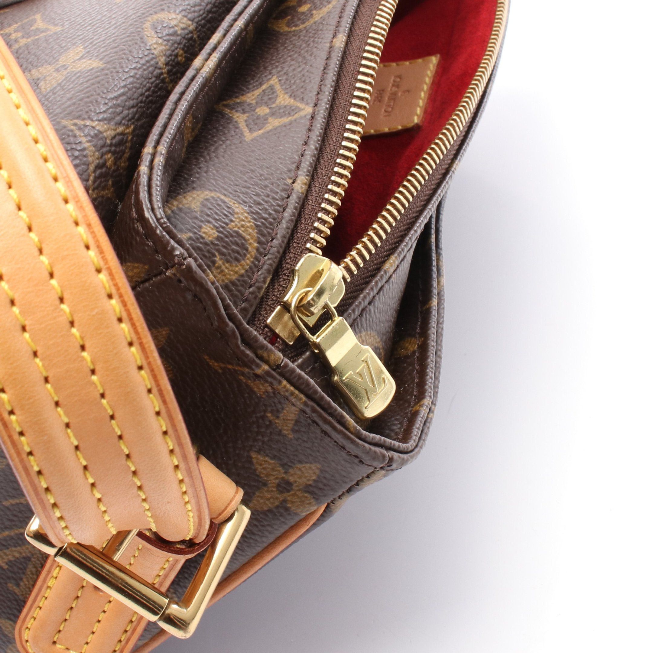 Louis Vuitton Louis Vuitton Vivacite Mm Monogram Shoulder Bag Leather Brown Size ONE SIZE - 8 Thumbnail