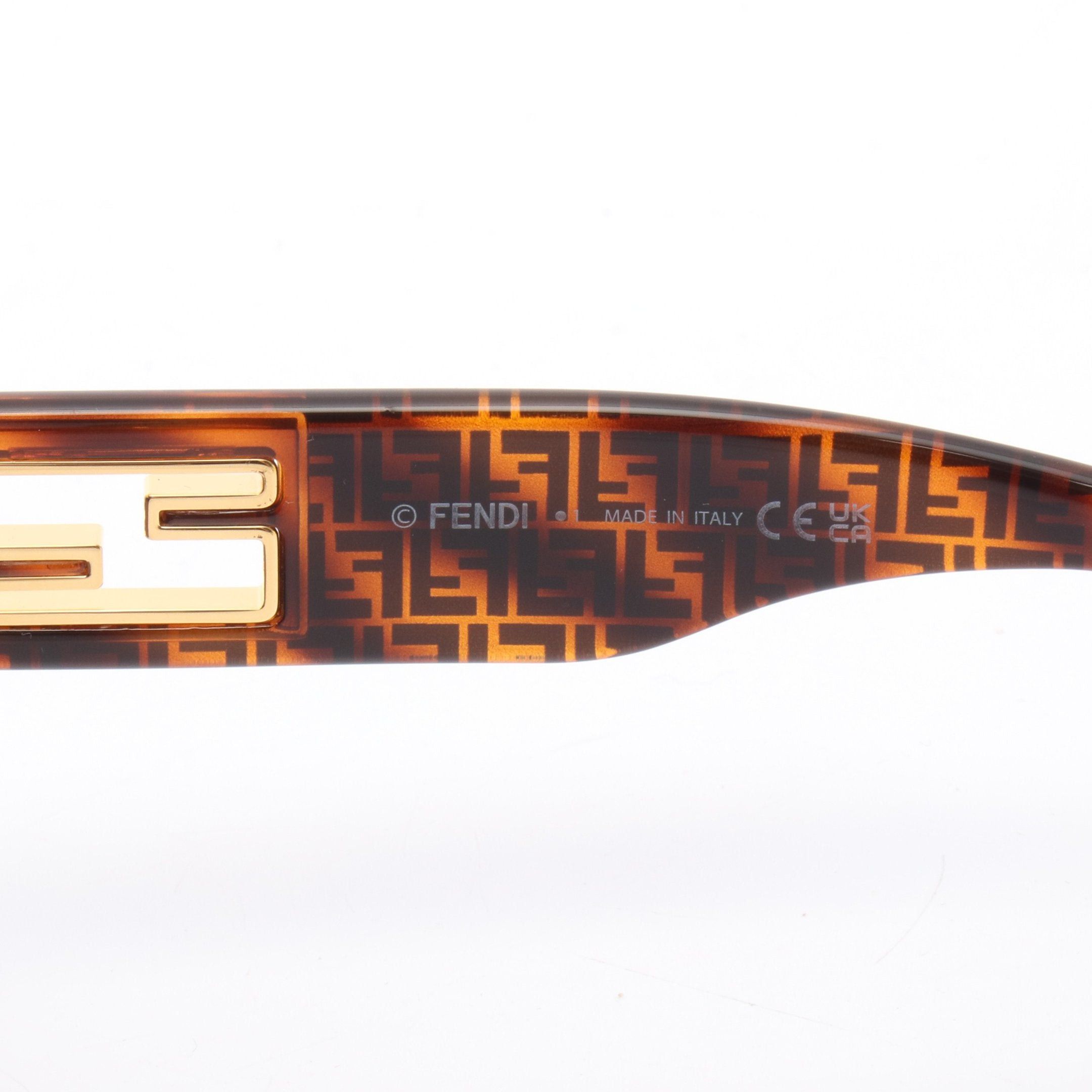 Fendi Fendi Ff Pattern Sunglasses Brown Size ONE SIZE - 4 Thumbnail