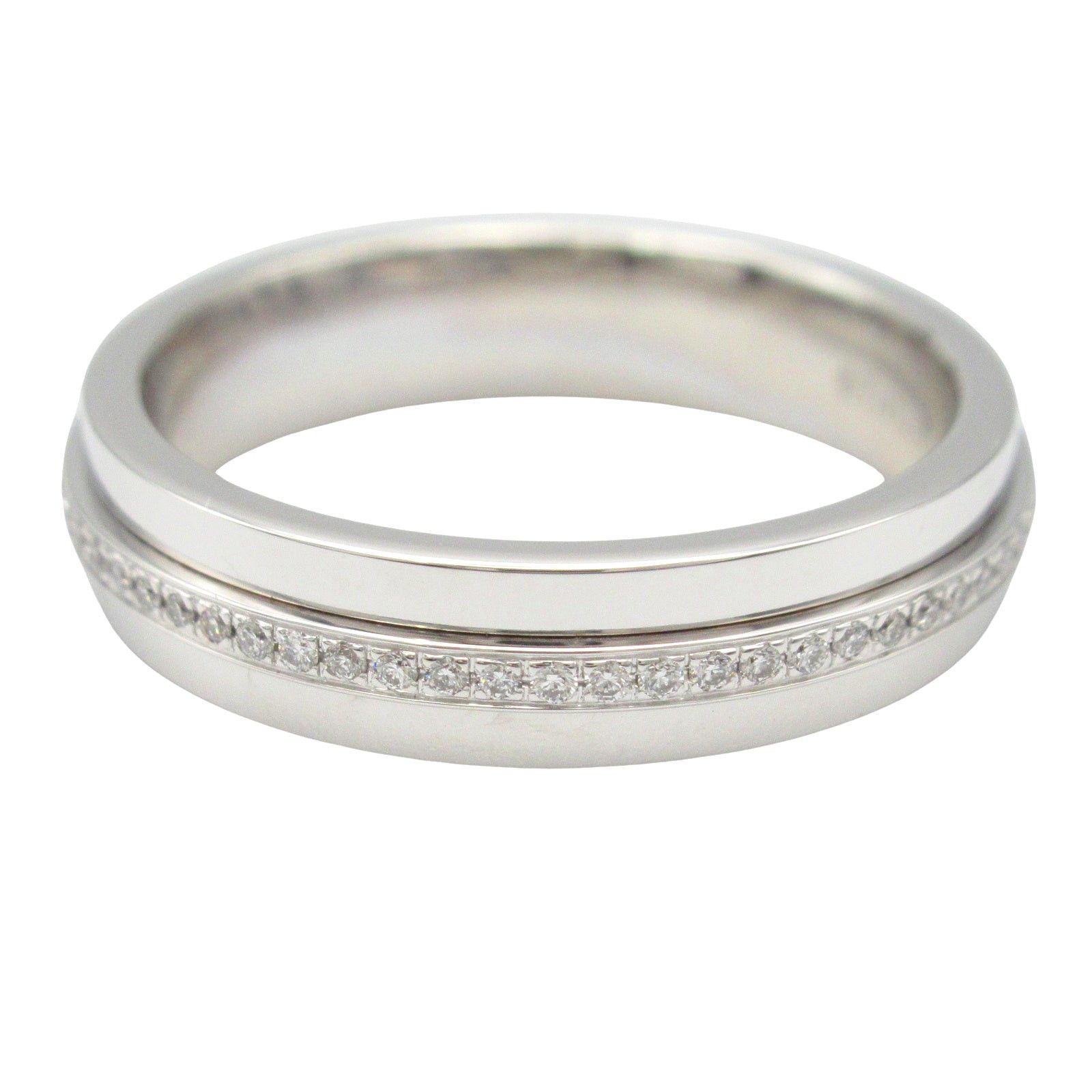 Tiffany & Co. Tiffany Co T Narrow Diamond Ring K18Wg (White Gold) Clear Size ONE SIZE - 3 Thumbnail