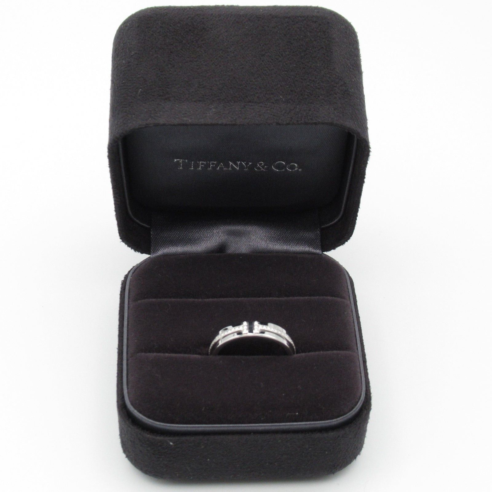 Tiffany & Co. Tiffany Co T Narrow Diamond Ring K18Wg (White Gold) Clear Size ONE SIZE - 9 Thumbnail
