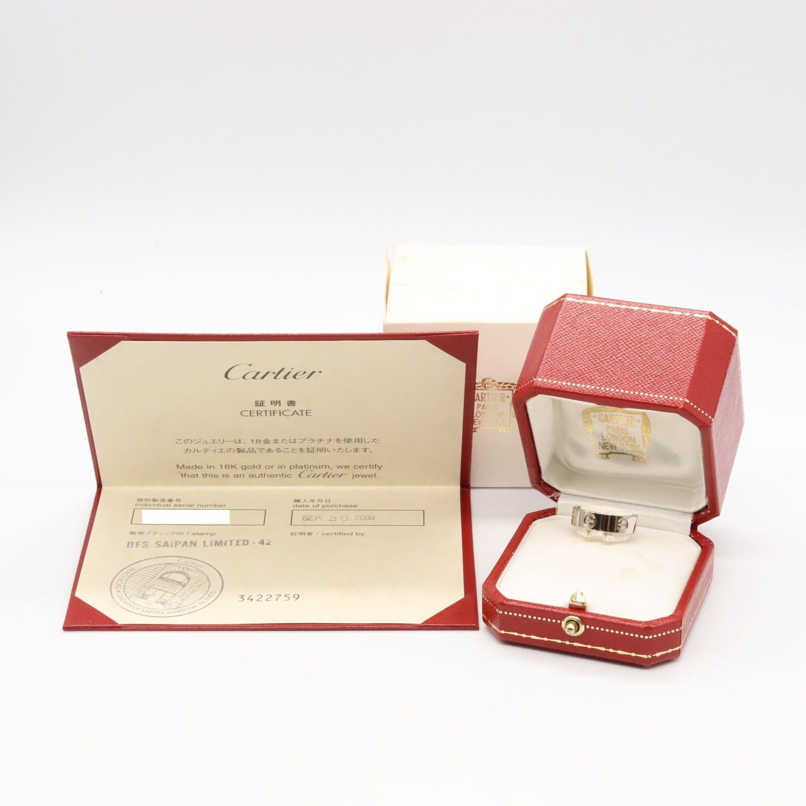 Cartier Cartier Love Ring K18Wg (White Gold) Silver Size ONE SIZE - 5 Thumbnail